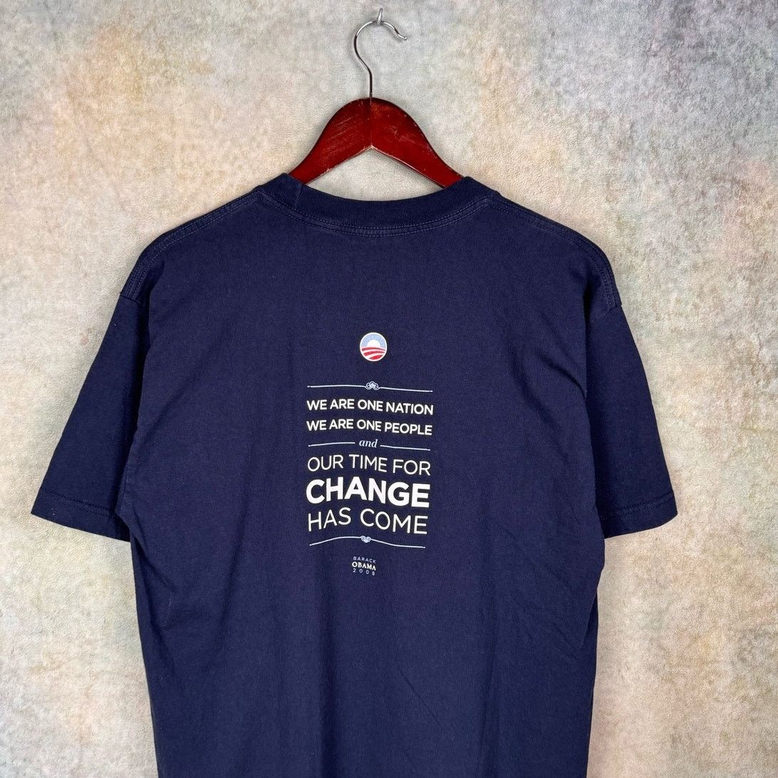 Vintage VTG 2008 Barrack Obama Biden Campaign T Shirt Sz L Navy Blue Size US L / EU 52-54 / 3 - 5 Thumbnail