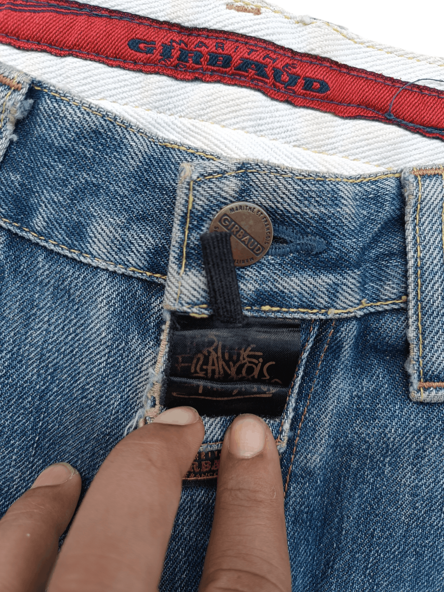 Marithe + Francois Girbaud × Vintage Marithe Francois Girbaud Stoned Washed Rips Distress Jeans Size US 30 / EU 46 - 16 Thumbnail
