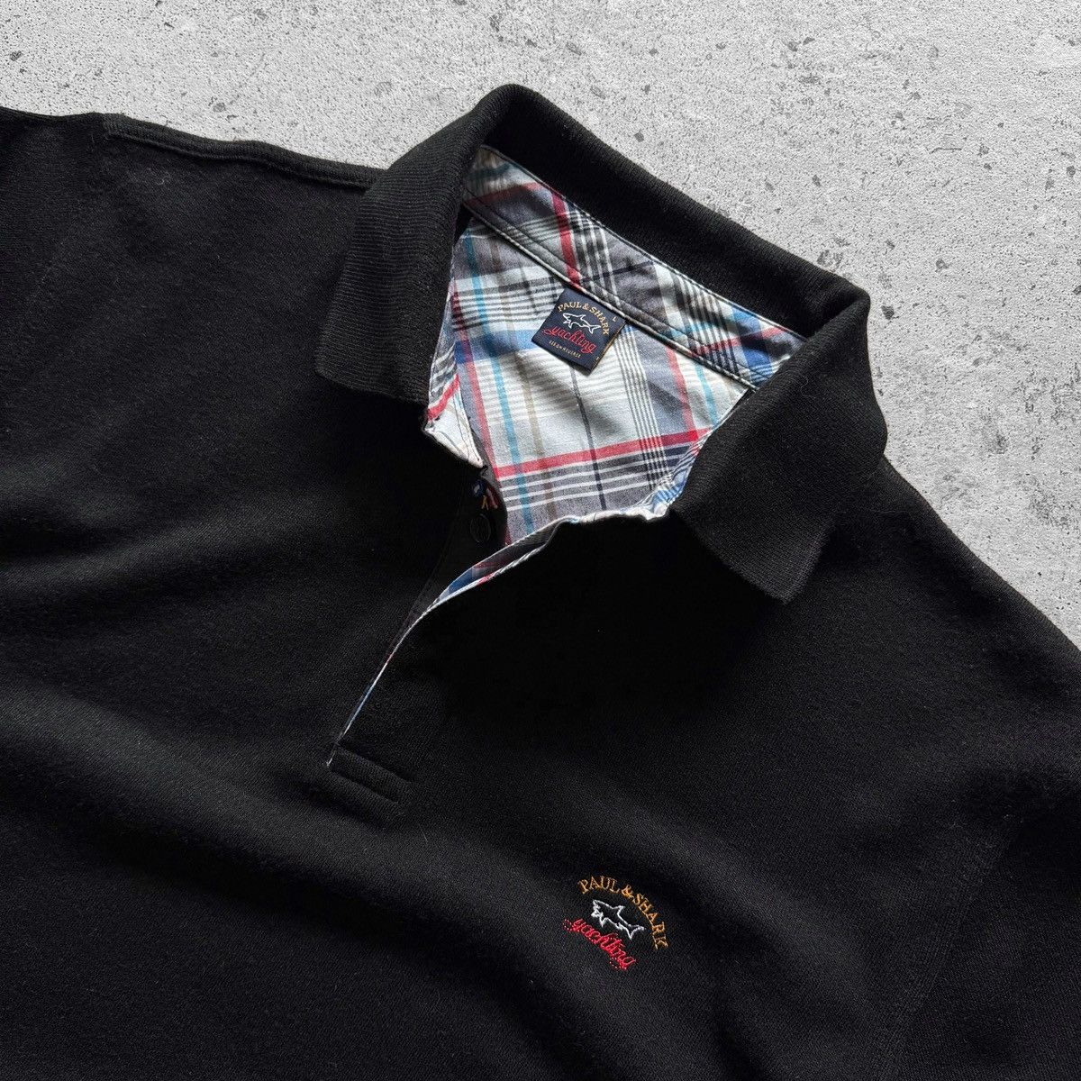 Paul & Shark Paul & Shark Mens Black Wool Polo Sweater LS Knit Jumper Size US L / EU 52-54 / 3 - 3 Thumbnail