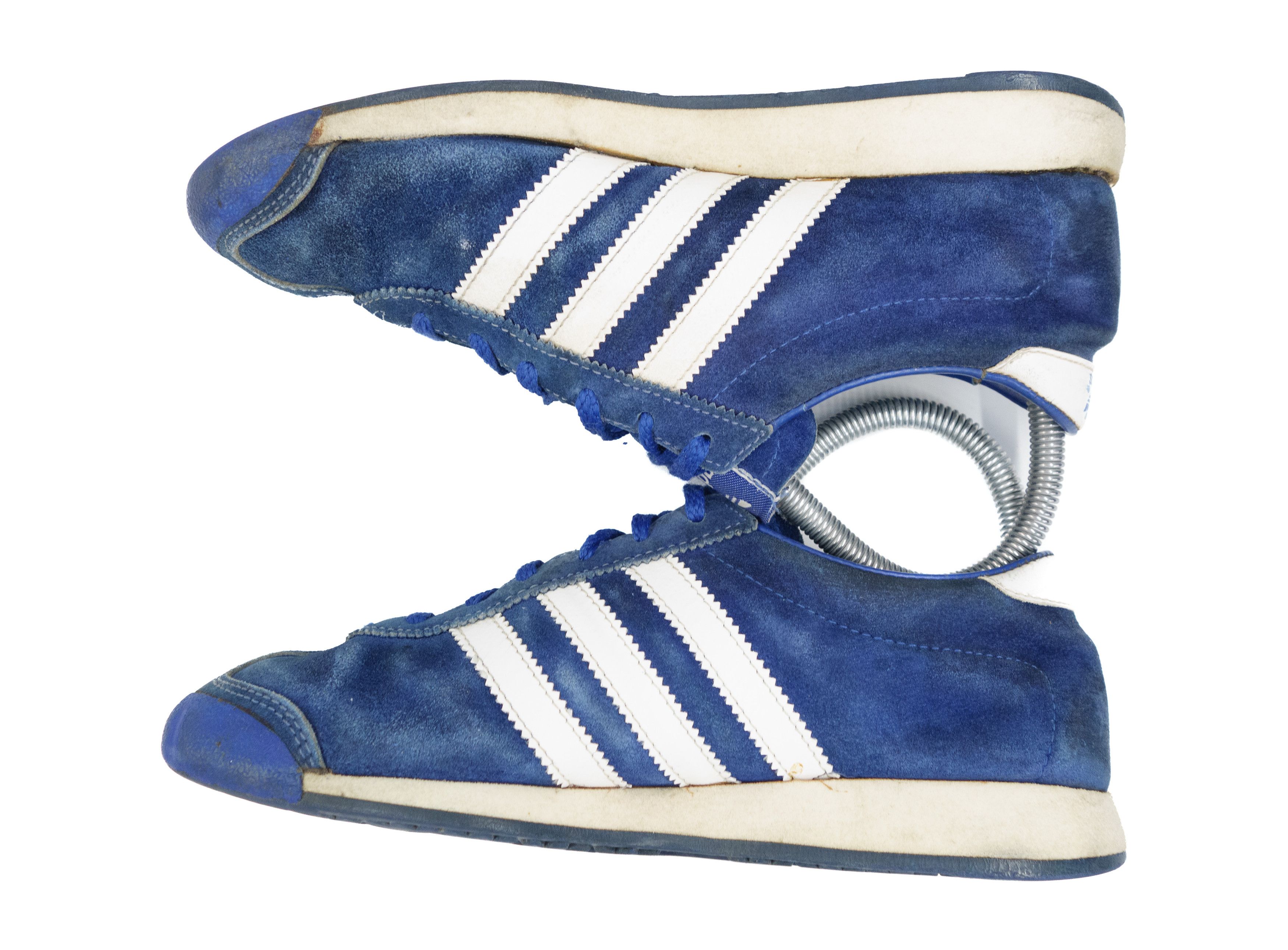 Adidas 80s Turbo Blue White Stripes Made in Taiwan Size US 8.5 / IT 38.5 - 3 Thumbnail