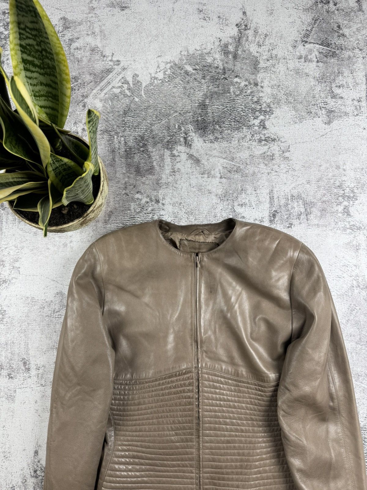 Claude Montana CLAUDE MONTANA VEST AGNEAU PLONGE 80S LEATHER COAT JACKET Size XL / US 12-14 / IT 48-50 - 5 Thumbnail