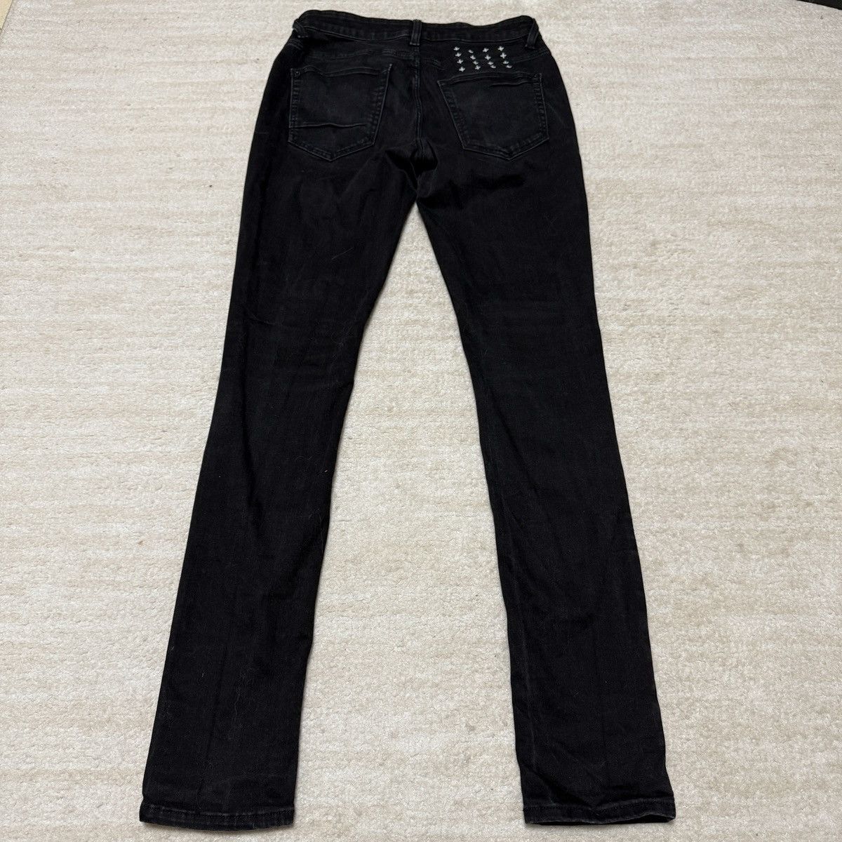 Ksubi Skinny Jeans Button Fly Van Winkle Black Denim Stretch