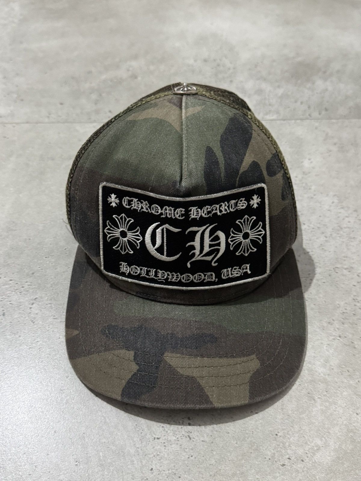 Chrome Hearts Chrome Hearts camo trucker hat Size ONE SIZE - 1 Thumbnail