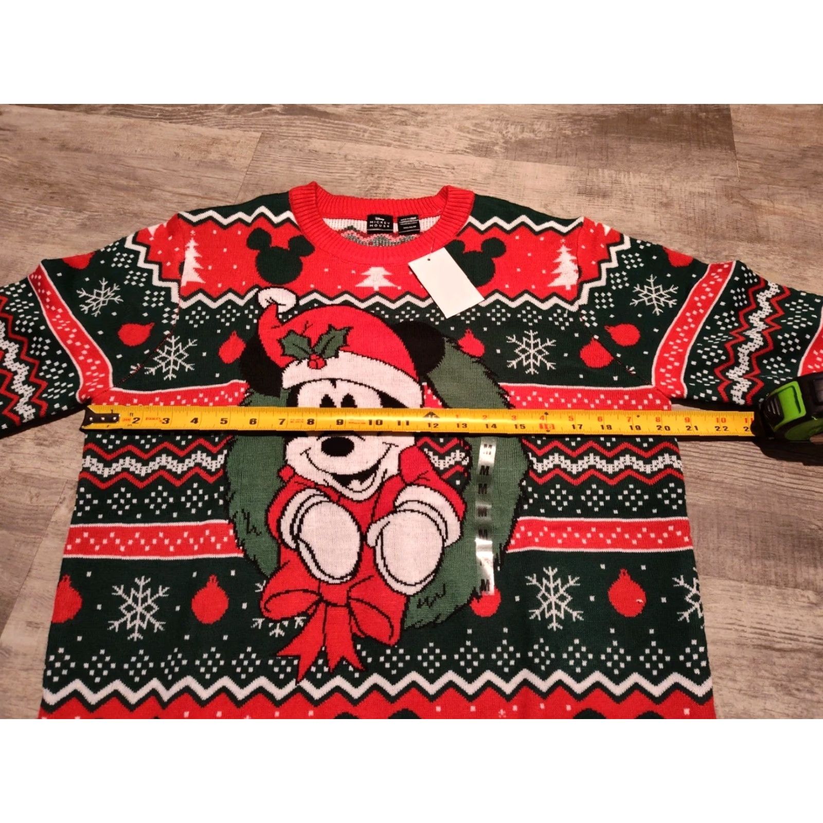Disney VINTAGE Disney Mickey Mouse Christmas Sweater Men Medium Holiday Knit Pullover Size US M / EU 48-50 / 2 - 7 Thumbnail