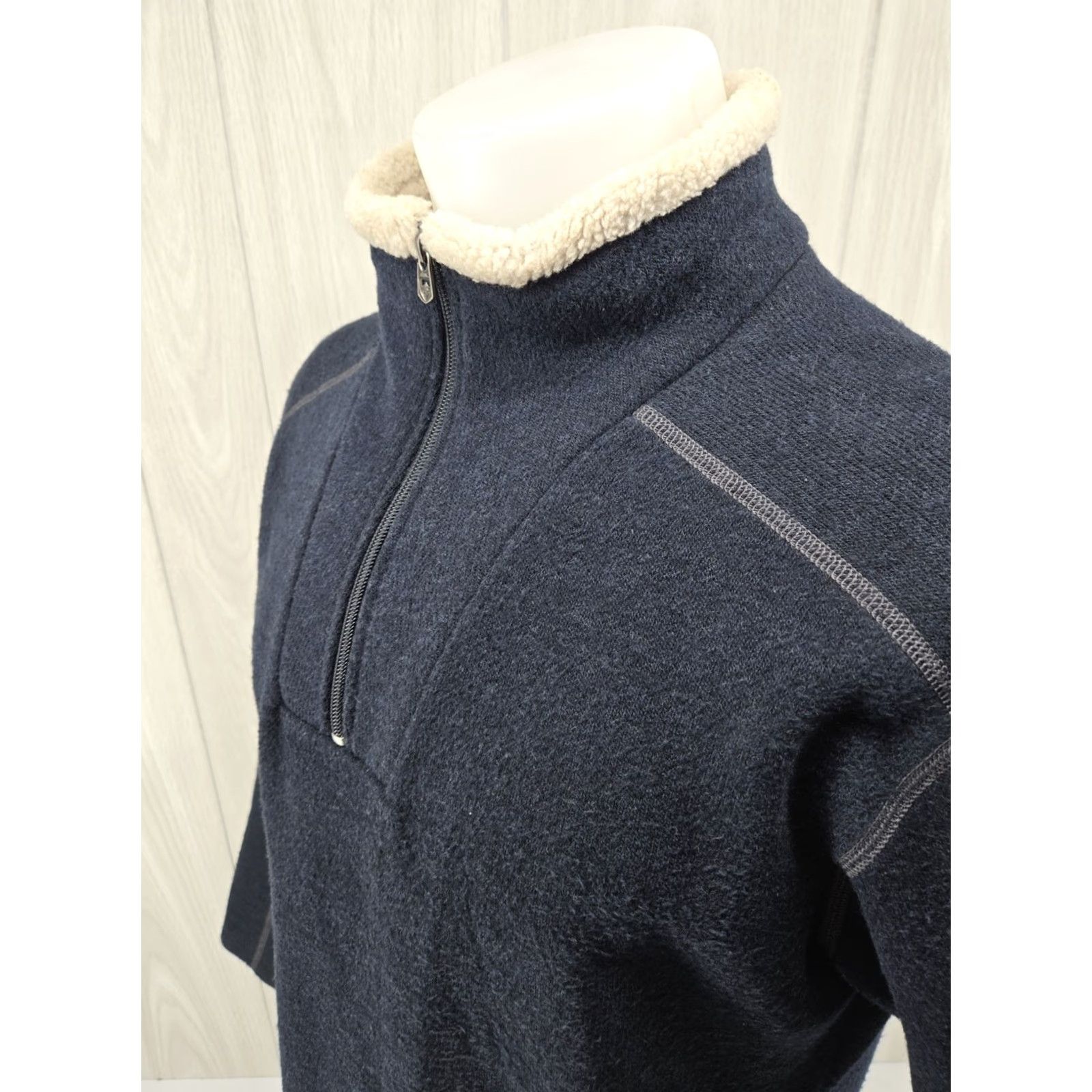 Vintage Kuhl Alfpaca Fleece 1/4 Zip Pullover Blue Men's Large Size US L / EU 52-54 / 3 - 4 Thumbnail