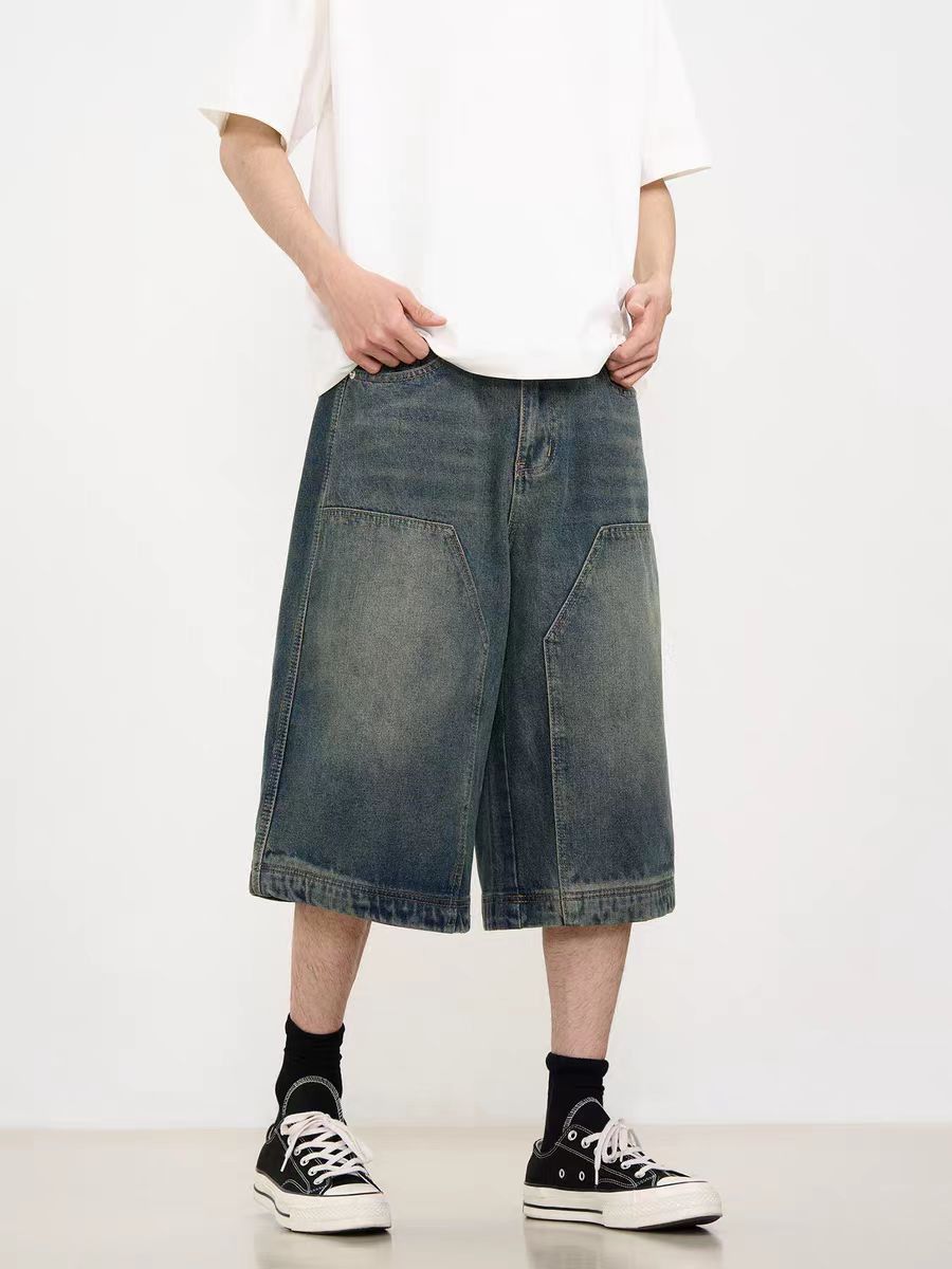 Japanese Brand × Vintage Washed vintage lumberjack denim shorts Size US 34 / EU 50 - 5 Thumbnail