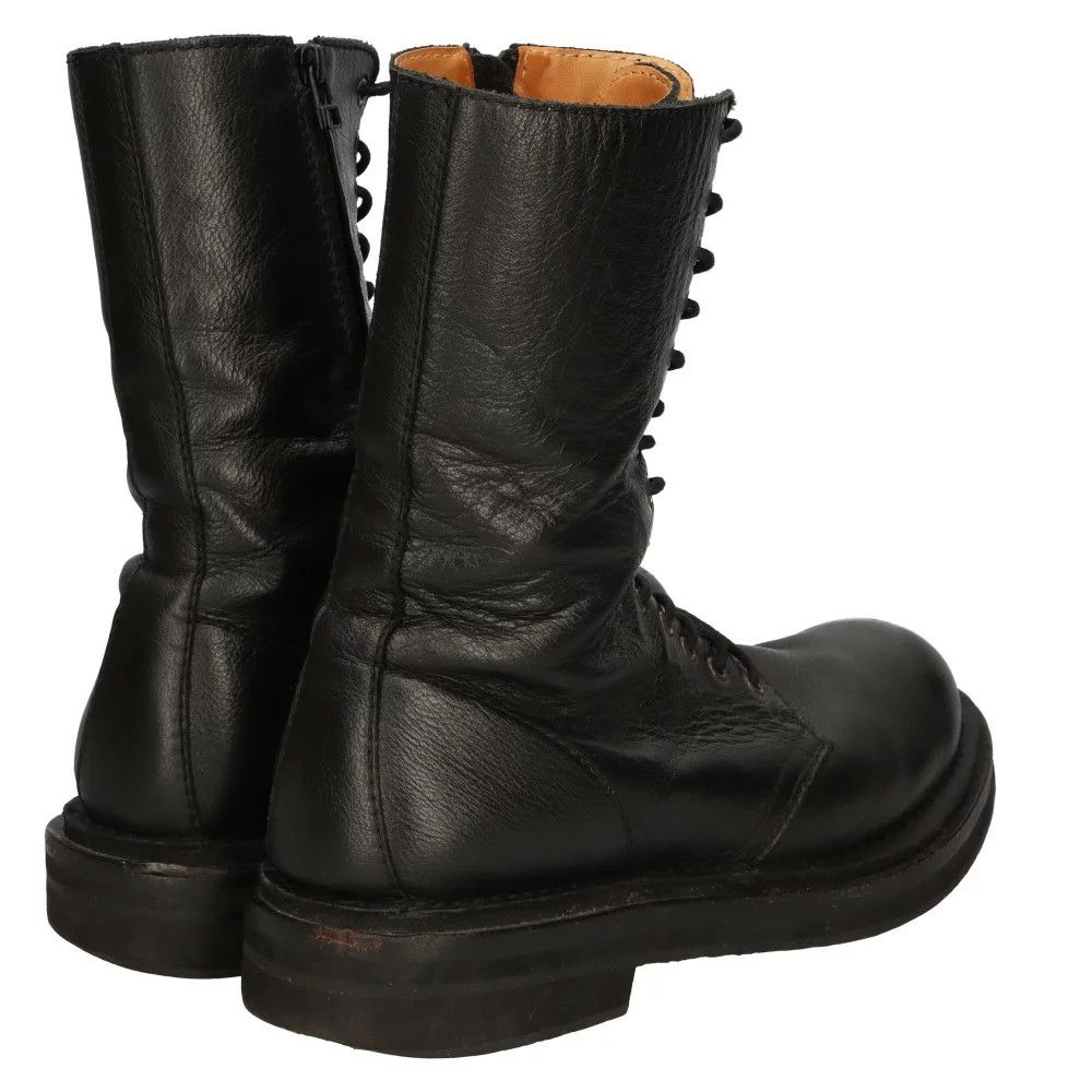 Yohji Yamamoto 21AW MAT OILED LEATHER MILITARY BOOTS Size US 10 / EU 43 - 2 Thumbnail