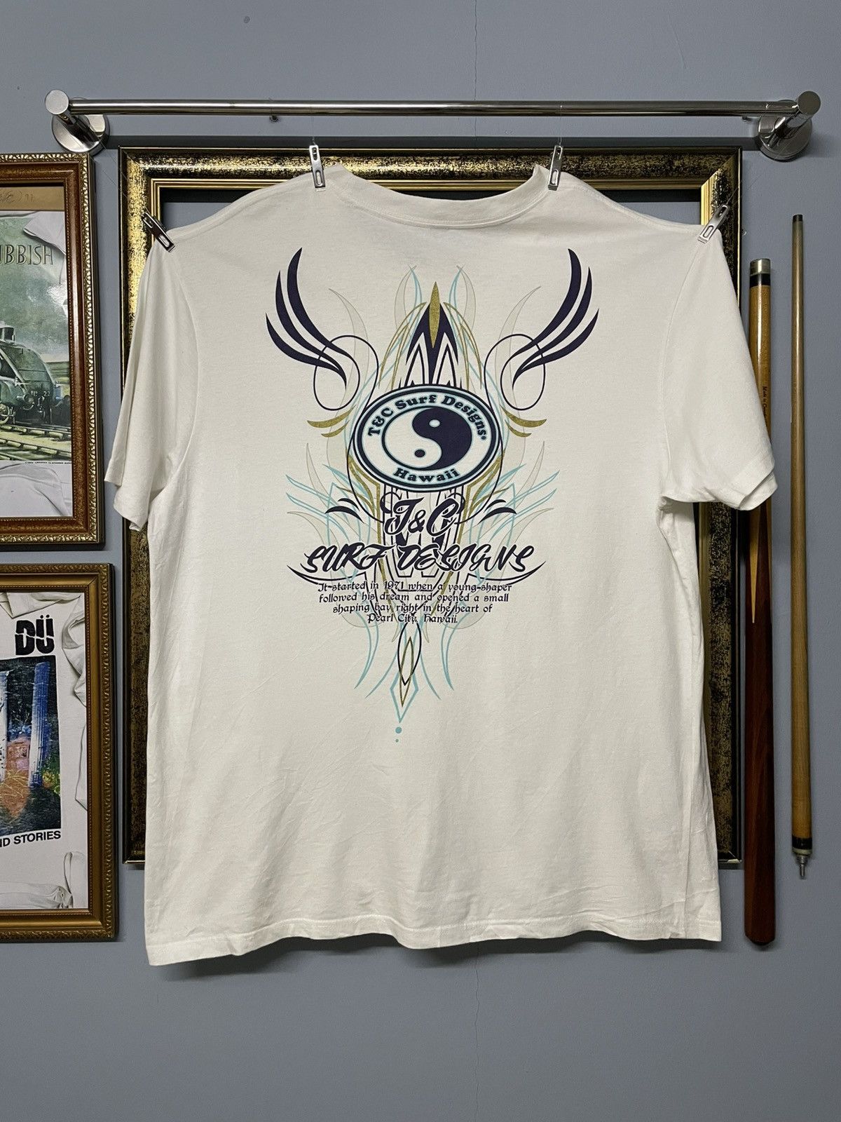 Designer × Japanese Brand × Vintage Vintage 1990s Top Designer T&C Surf Yinyang Riding Tee Size US XL / EU 56 / 4 - 1 Thumbnail