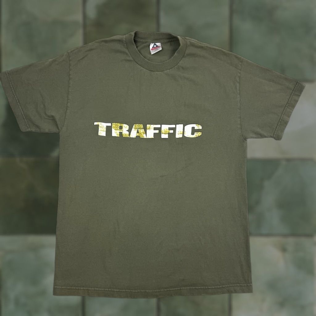 Vintage VINTAGE Traffic Movie Promo T-Shirt Adult Large Green 90s Y2K Hollywood Video Rental Men's Size US L / EU 52-54 / 3 - 1 Thumbnail