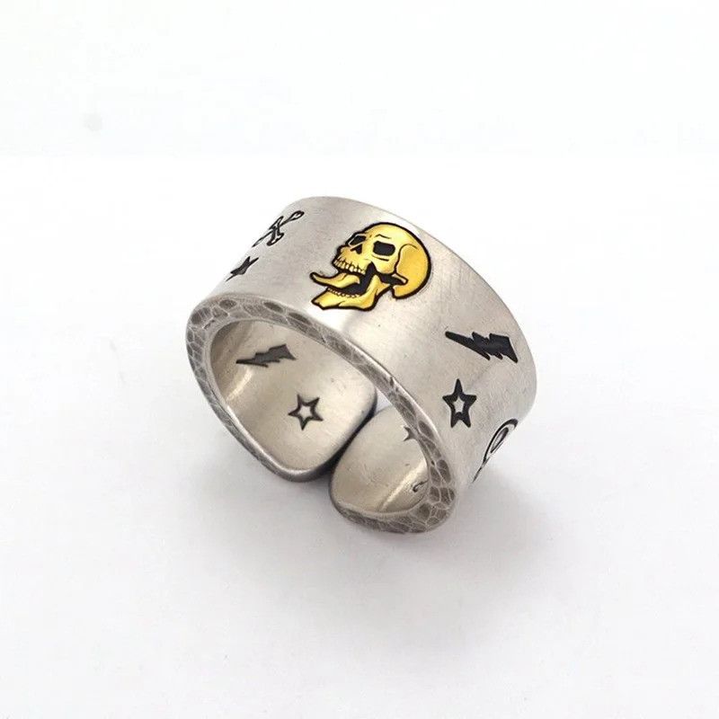 Jewelry × Vintage School Skull Ring Size ONE SIZE - 6 Thumbnail