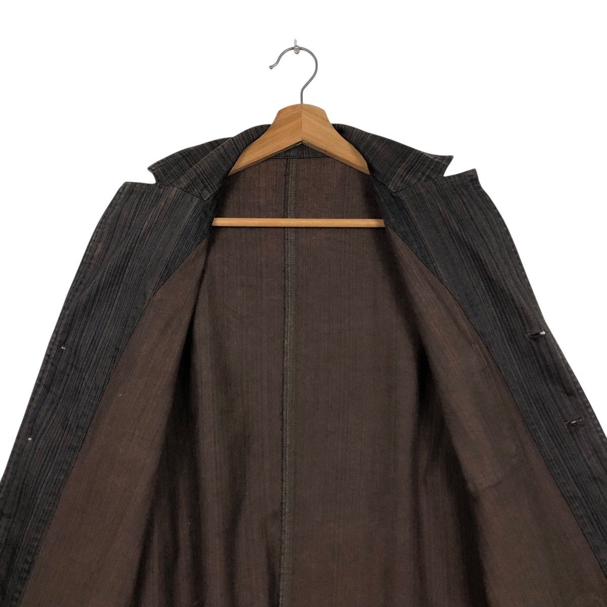 Issey Miyake 📌Vintage Hickory Chore Work Jacket Navy Blue Japan Made Size US M / EU 48-50 / 2 - 15 Thumbnail