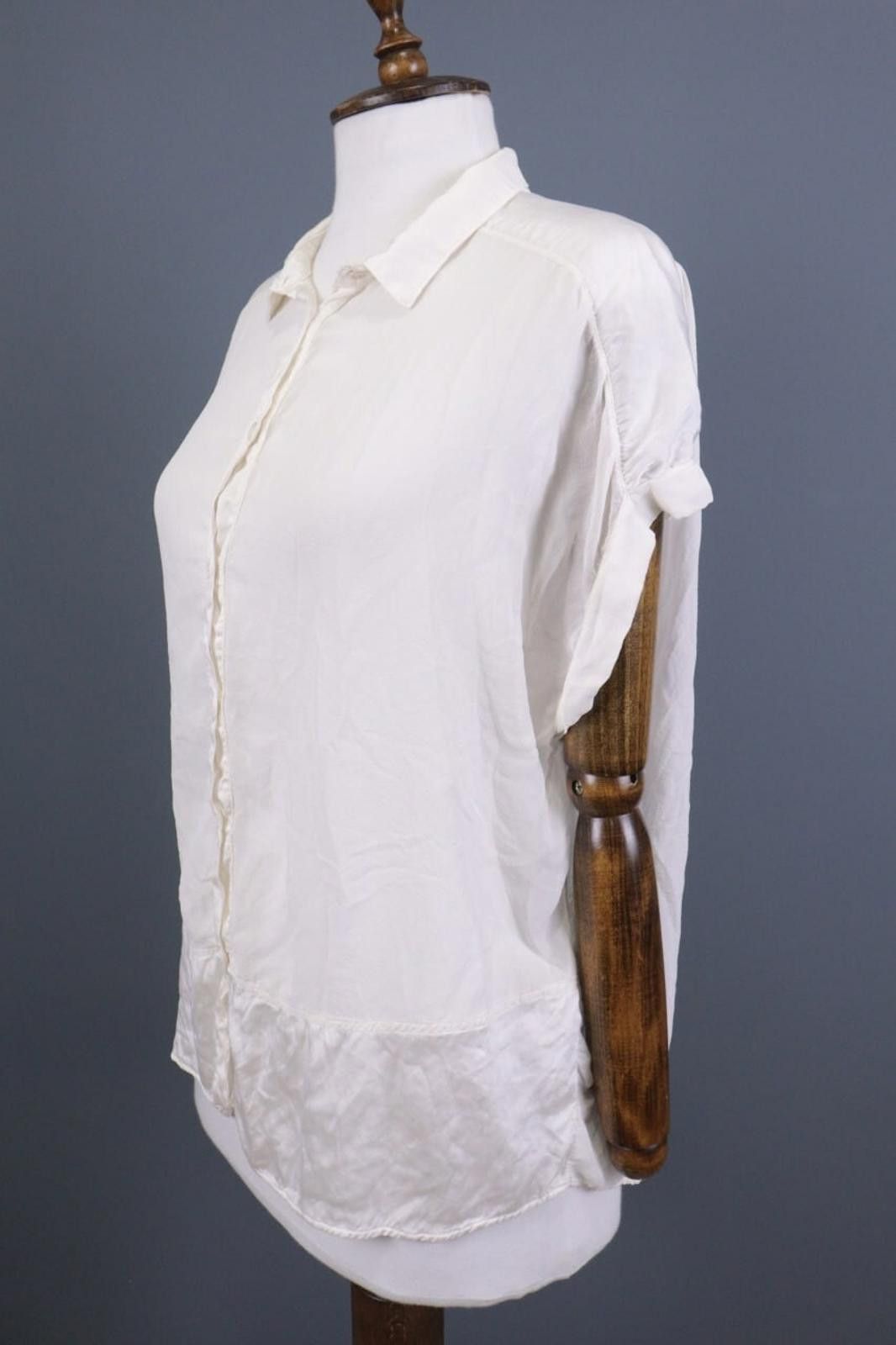 Designer Transit Par Such White Button Down Top Shirt Size 5 Size M / US 6-8 / IT 42-44 - 5 Thumbnail