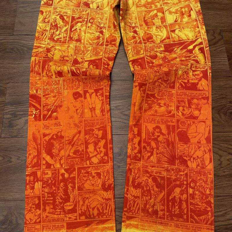 Jean Paul Gaultier 1995 Jean Paul Gaultier Comic Print Pants Size US 32 / EU 48 - 2 Thumbnail