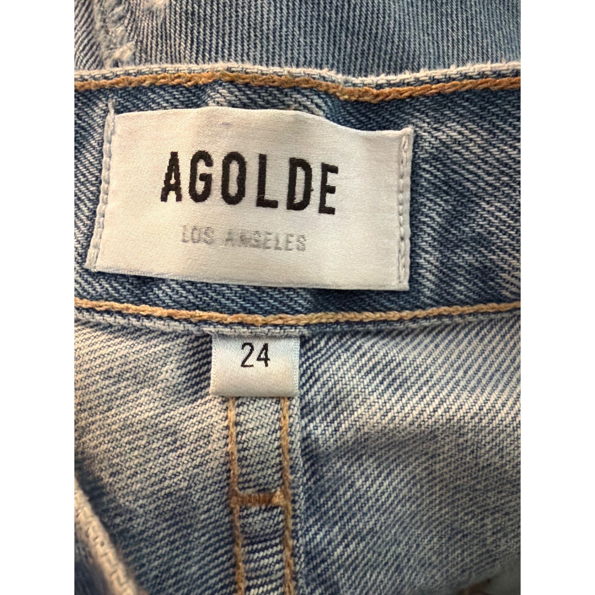 Agolde Agolde 90s Jeans Distressed Destroyed Holes Blue Denim Butto Size 42" / US 20 - 6 Thumbnail