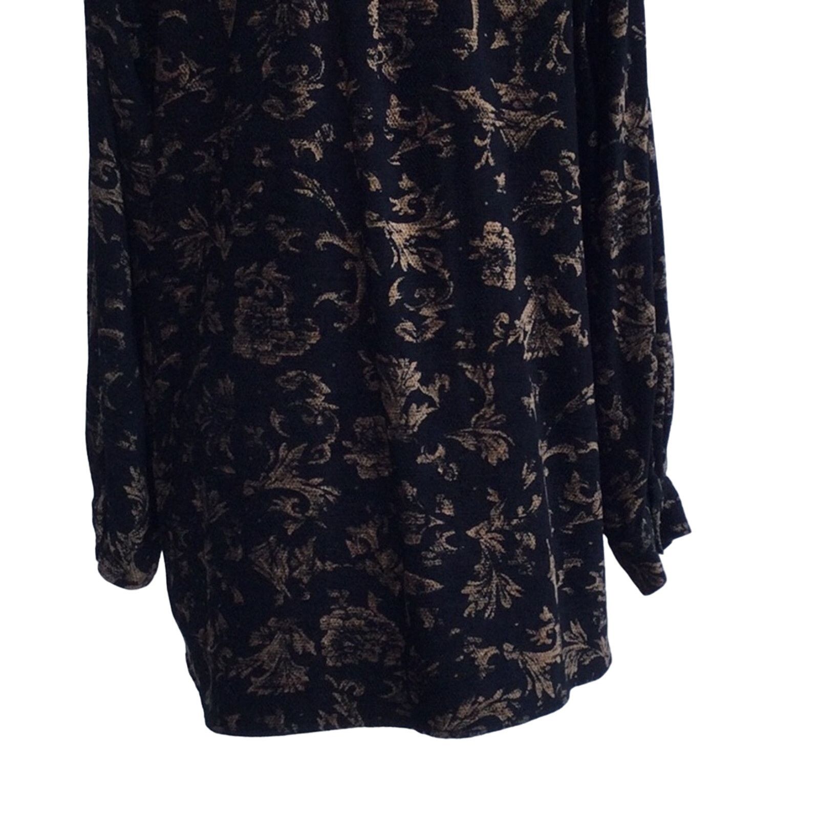 Chicos Chico's Design Black & Gold Vintage Shirt Size 3/XL/16 Size XL / US 12-14 / IT 48-50 - 9 Thumbnail