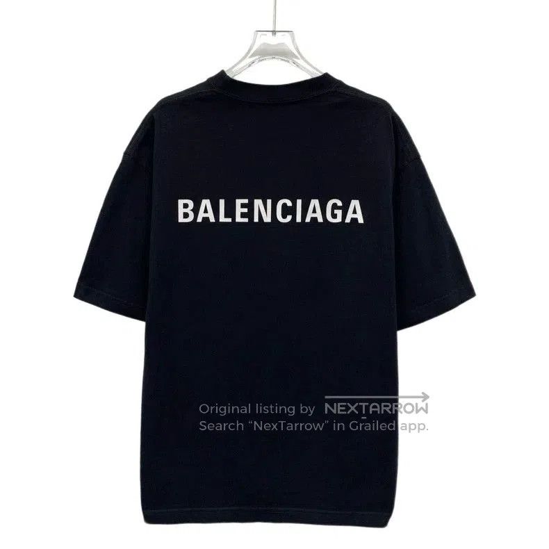 Balenciaga Balenciaga Black Logo Print Cotton T. Size US XS / EU 42 / 0 - 2 Thumbnail