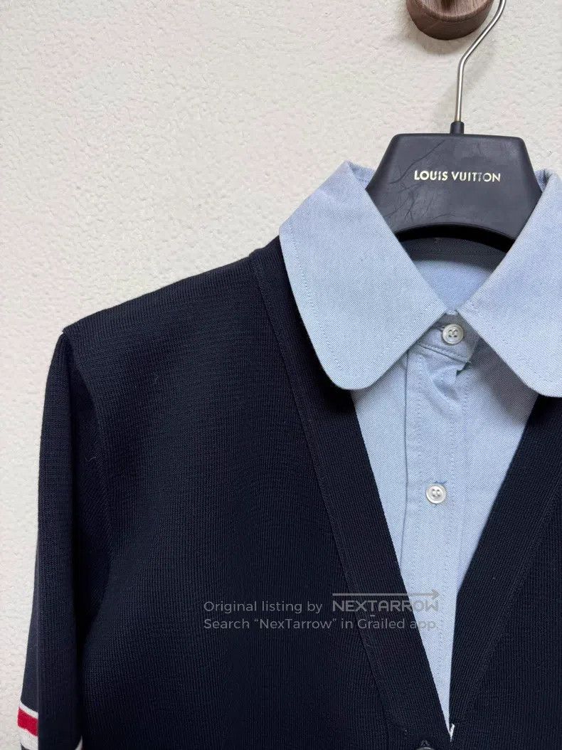 Thom Browne Thom Browne Mock Two-Piece Knit Cardigan and Shirt Set Size US XXS / EU 40 - 3 Thumbnail