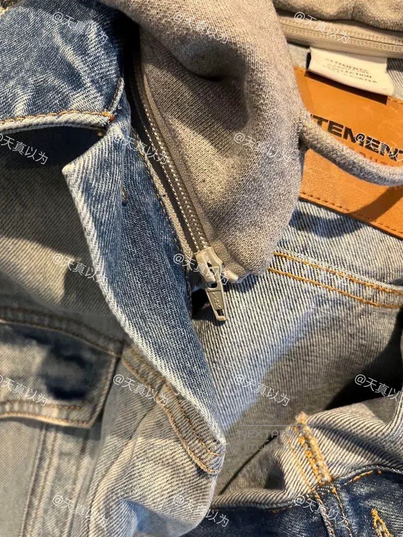 Vetements Vetements Light Blue Hooded Denim Jacket Size US XS / EU 42 / 0 - 5 Thumbnail
