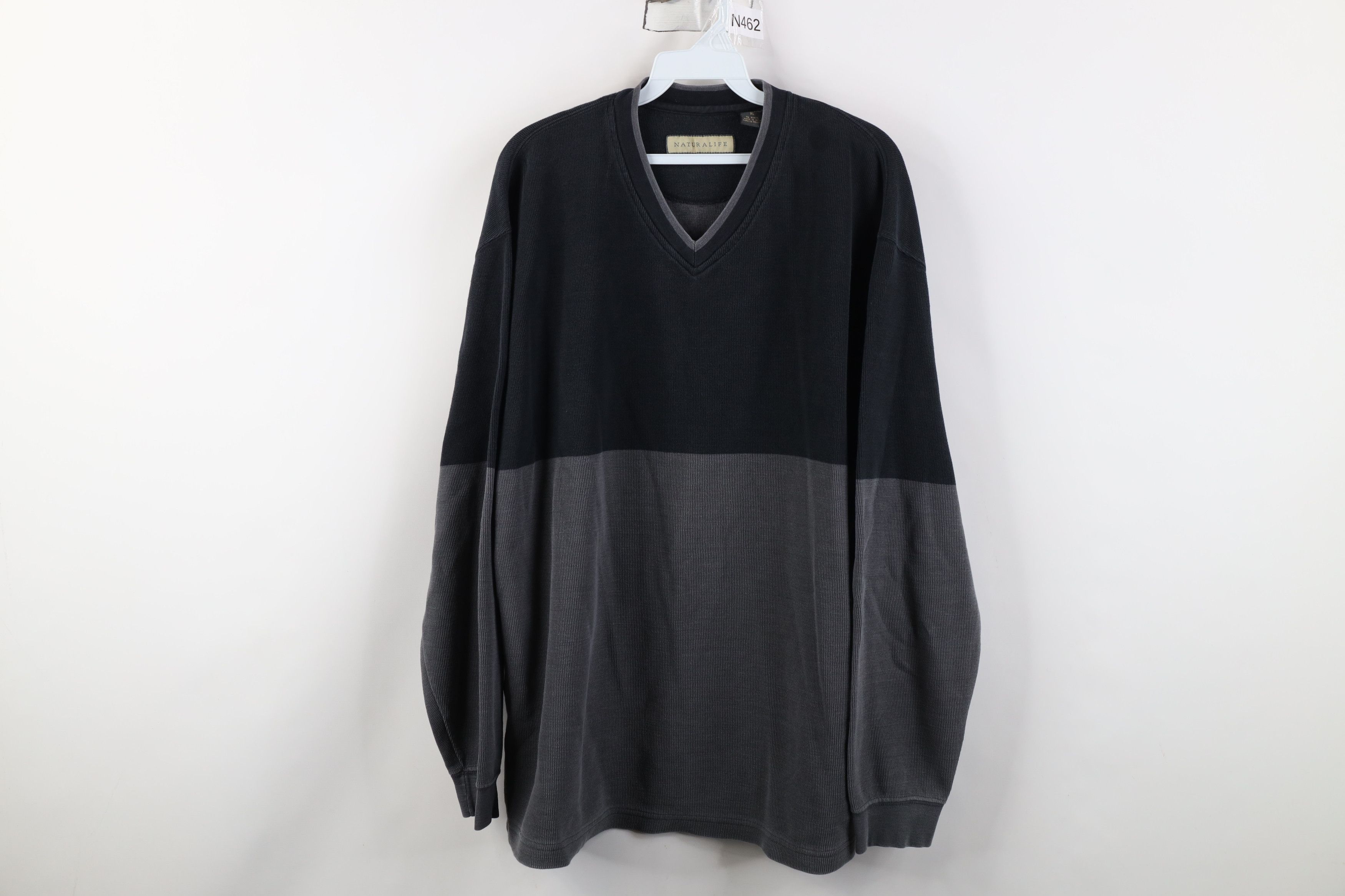 Vintage Vintage 90s Y2K Streetwear Ribbed Knit Long Sleeve T-Shirt Size US XL / EU 56 / 4 - 1 Thumbnail