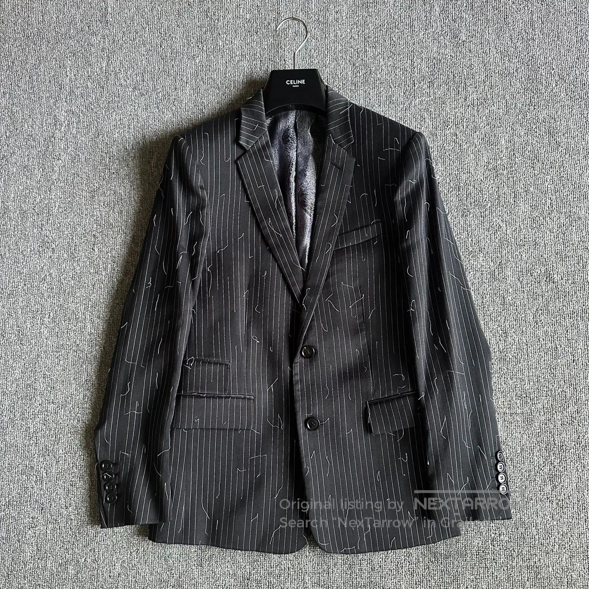 Dior dior homme black striped wool suit. Size US M / EU 48-50 / 2 - 1 Thumbnail