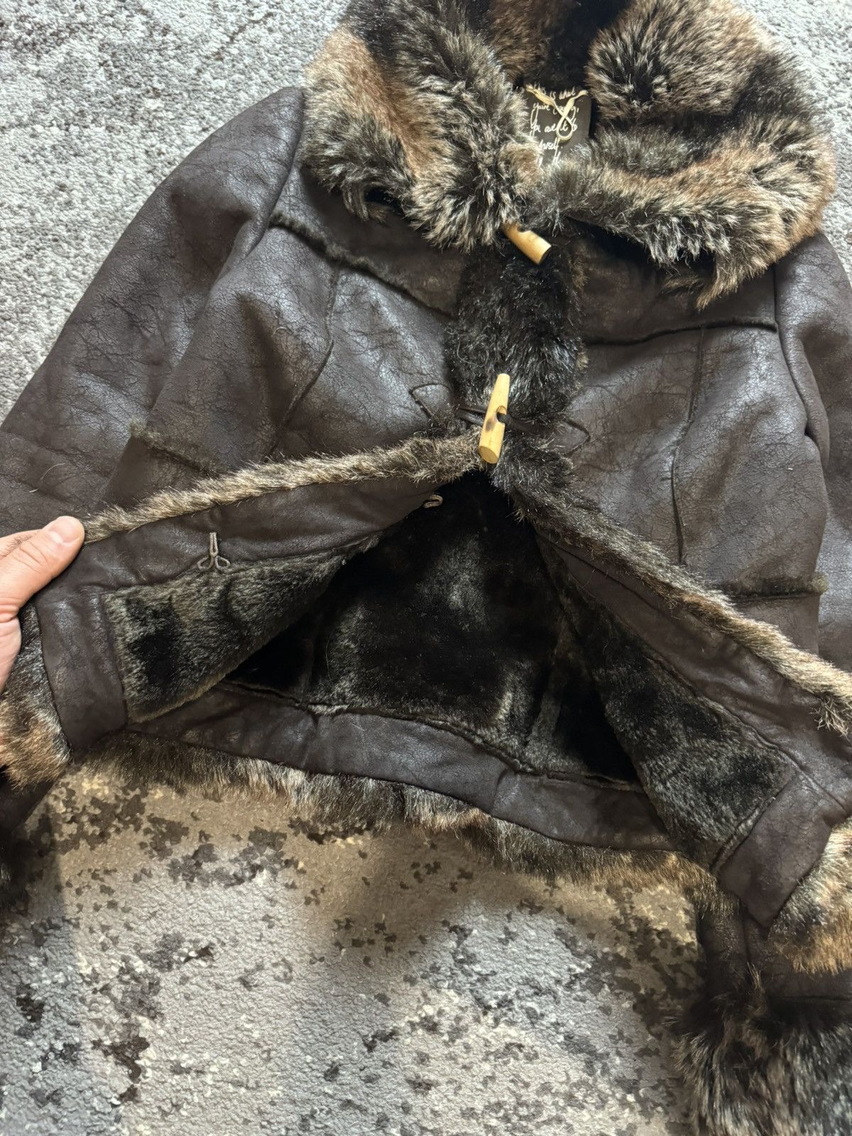 If Six Was Nine × Japanese Brand × Vintage Vintage y2k Asymmetrical G.O.A Style Fur Bomber Jacket Size US S / EU 44-46 / 1 - 13 Thumbnail