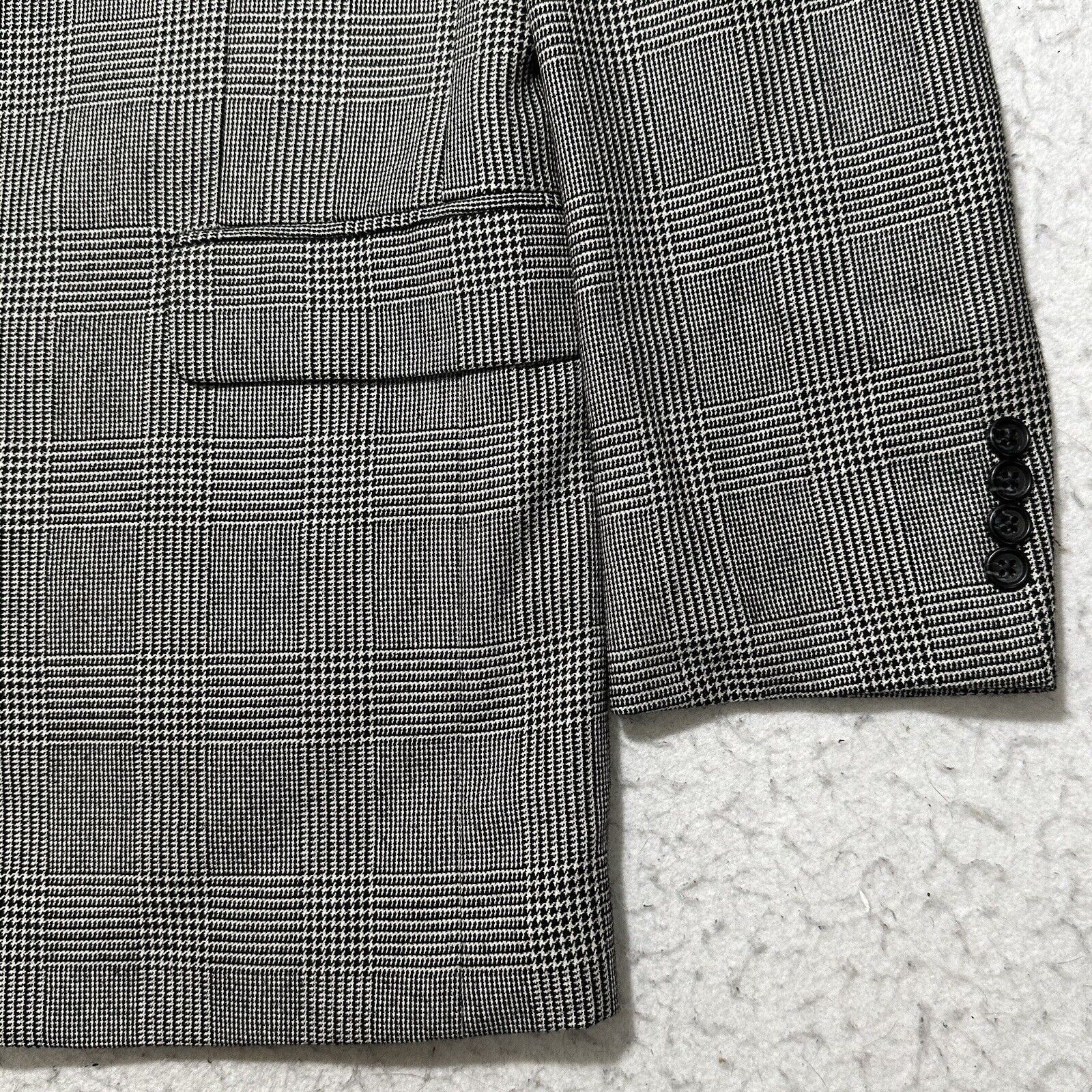 Jos. A. Bank Jos A Bank Men's 44L Silk Camel Hair Houndstooth Suit Jacket Size 44L - 4 Thumbnail