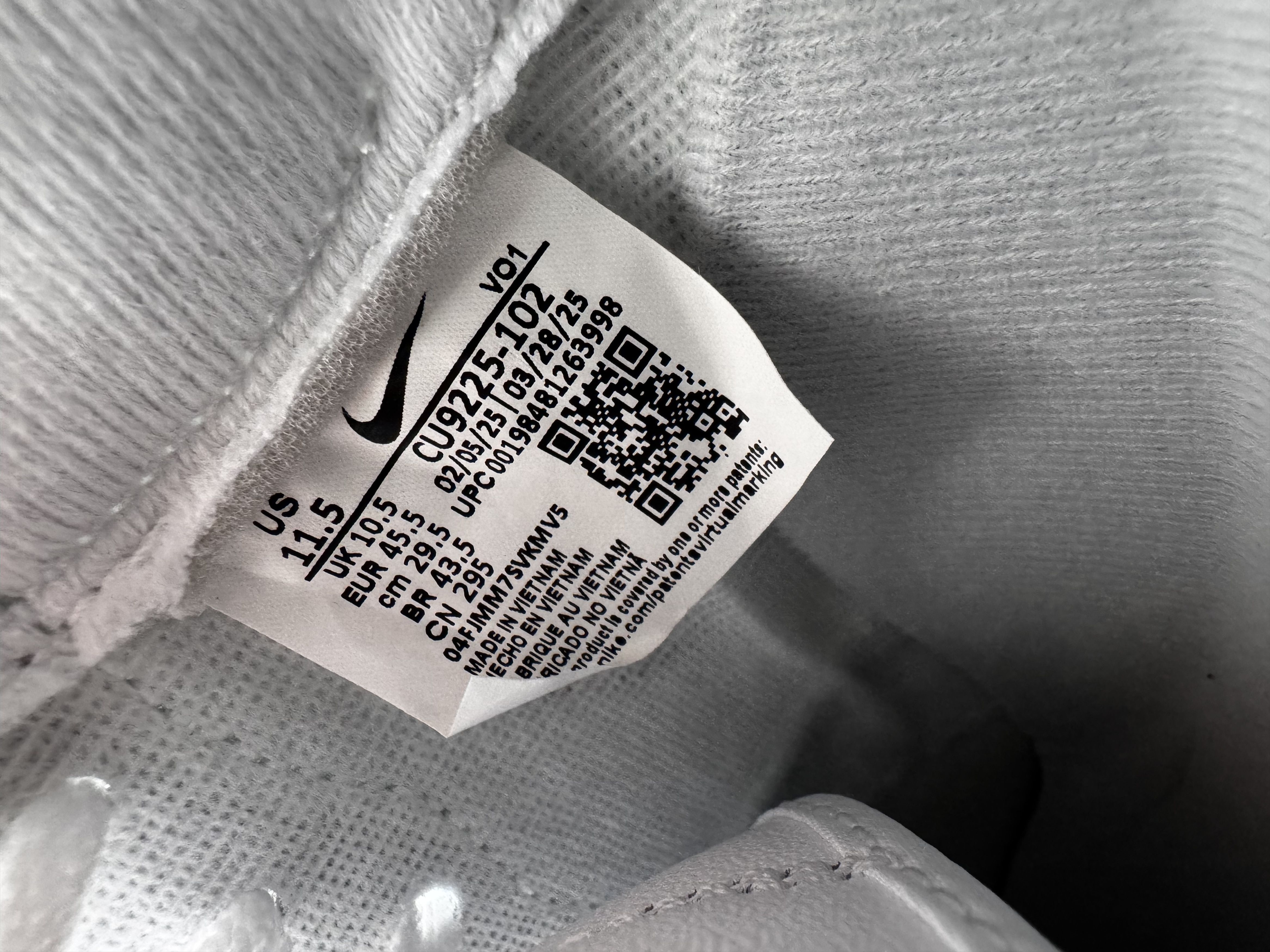 Supreme Supreme x Nike Air Force 1 Low White Black CU9225-102 Size US 11.5 / EU 44-45 - 3 Thumbnail