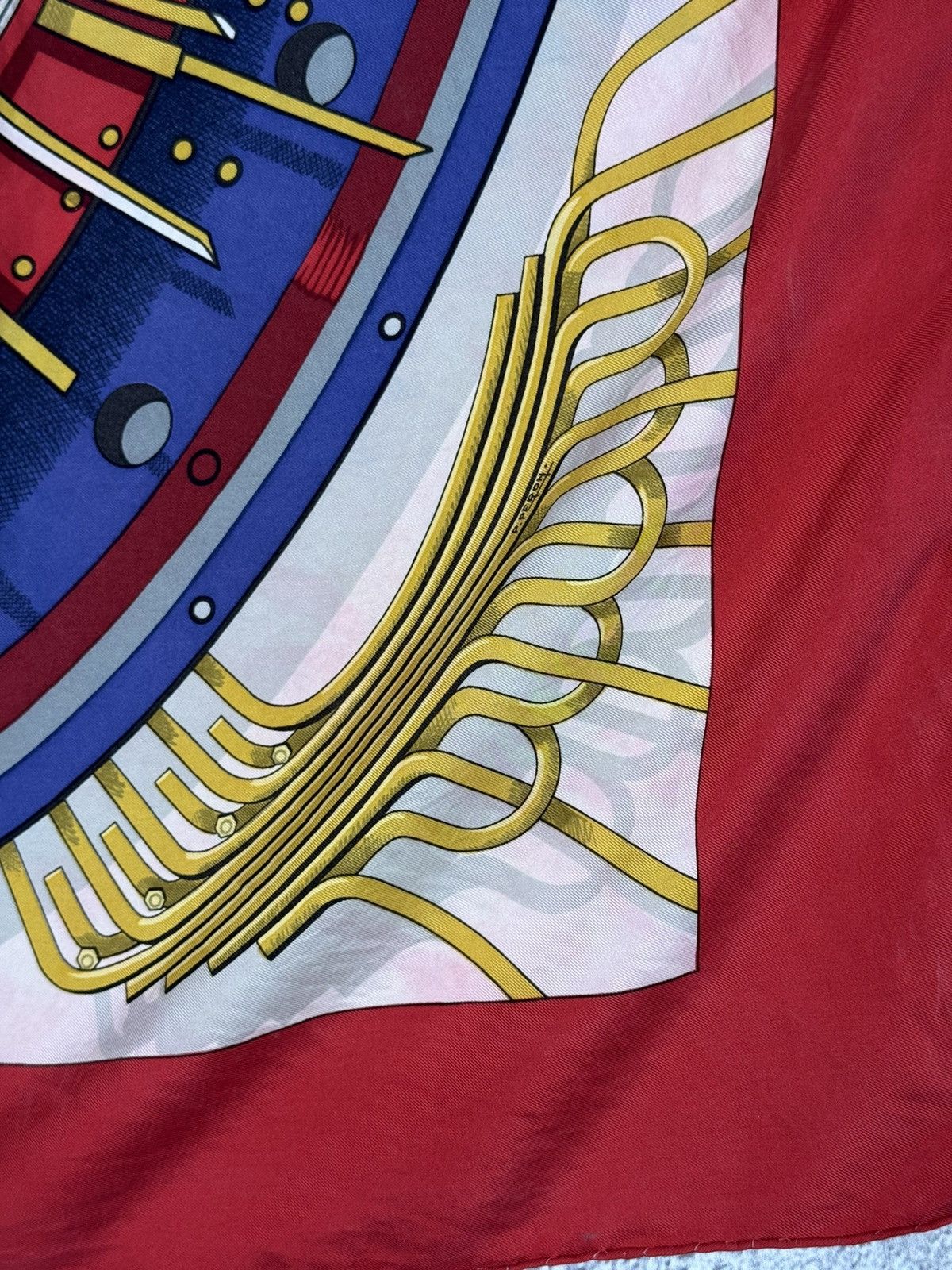 Hermes Hermes 'Alternateur' Silk Scarf Designed by Pierre Peron Size ONE SIZE - 13 Thumbnail