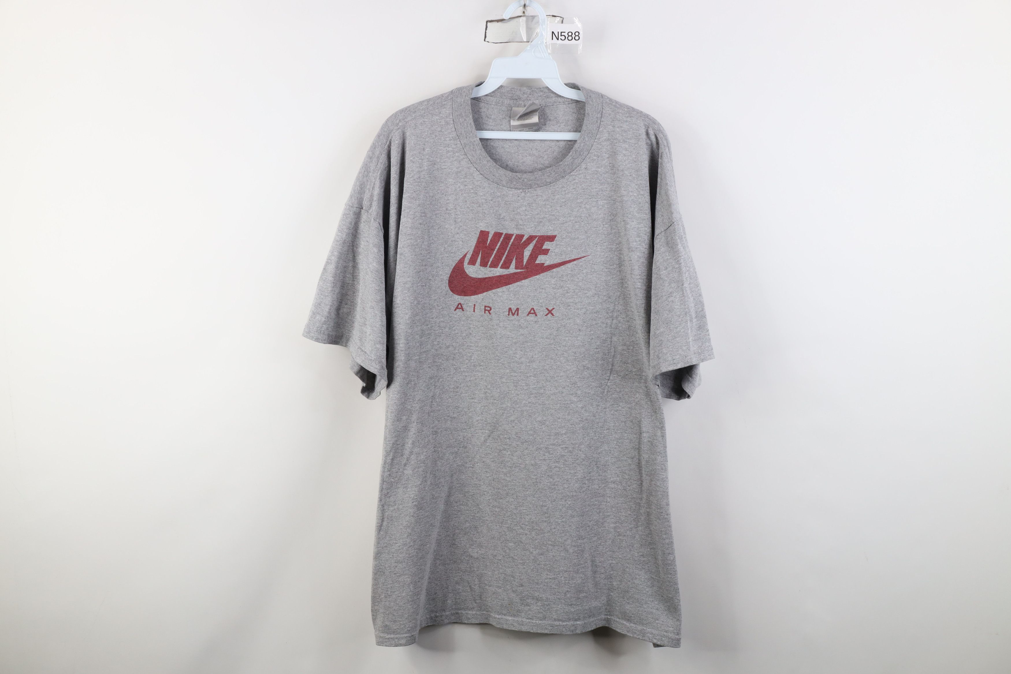 Nike Vintage Nike Air Max Center Big Swoosh T-Shirt Heather Gray Size US XXL / EU 58 / 5 - 1 Thumbnail