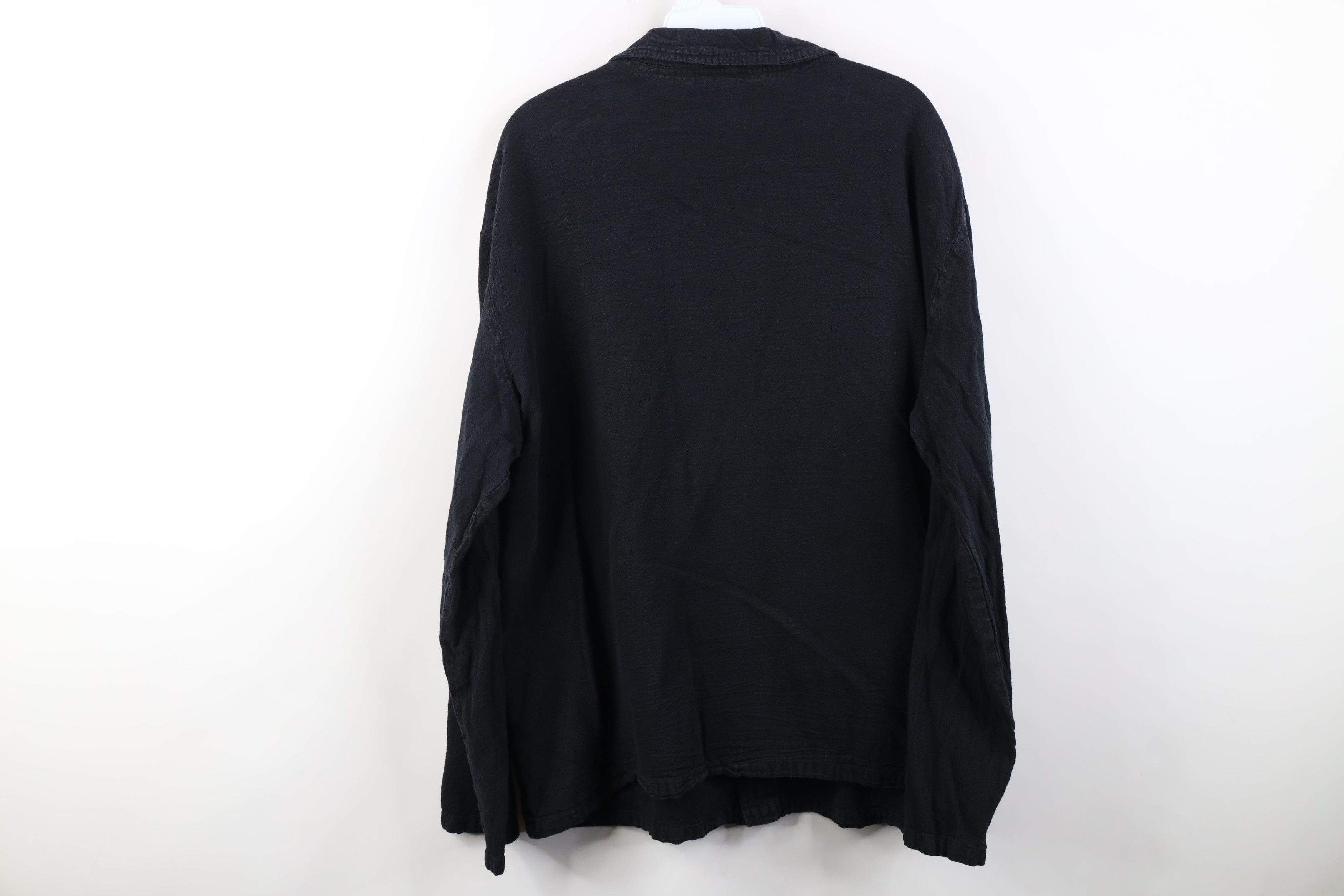 Vintage Vintage 90s Streetwear Cotton Button Shirt Jacket Black USA Size US L / EU 52-54 / 3 - 15 Thumbnail