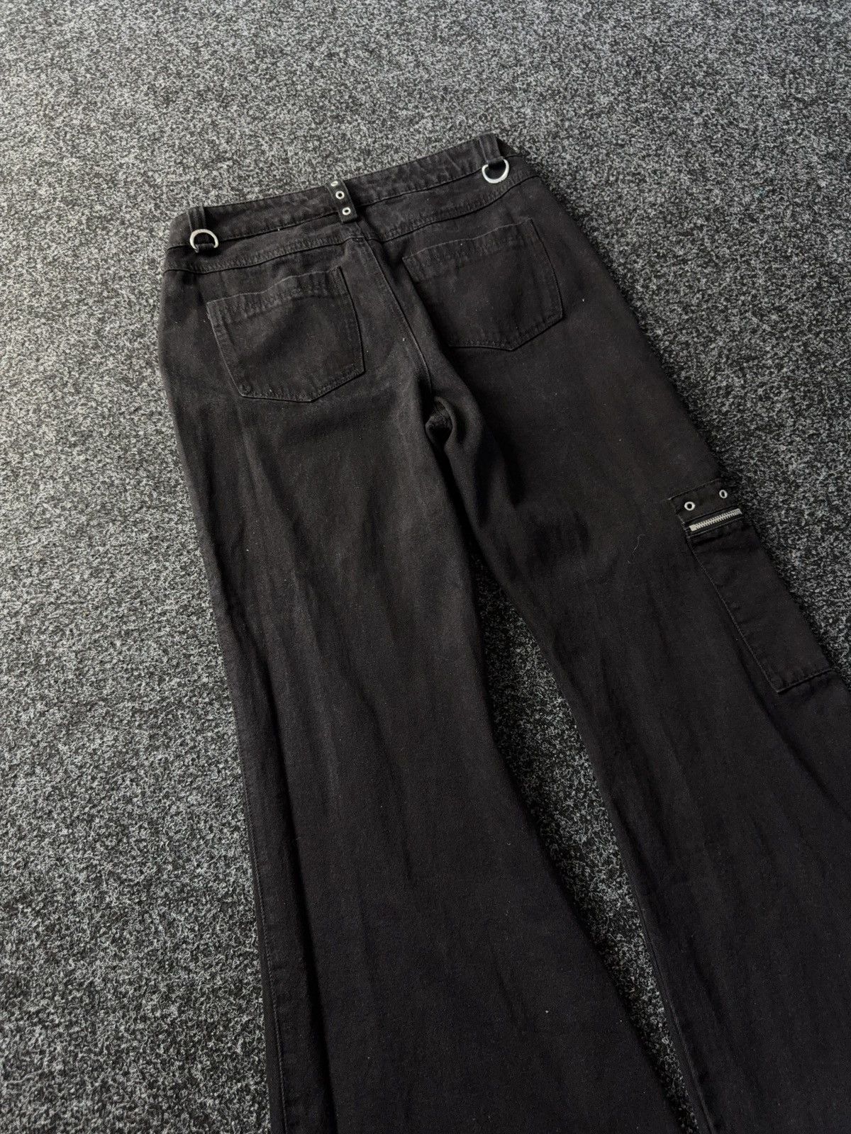 Japanese Brand Y2K Gothic Flare Pants Metal Hardware & Side Pocket Zip Size 32" / US 10 / IT 46 - 11 Thumbnail