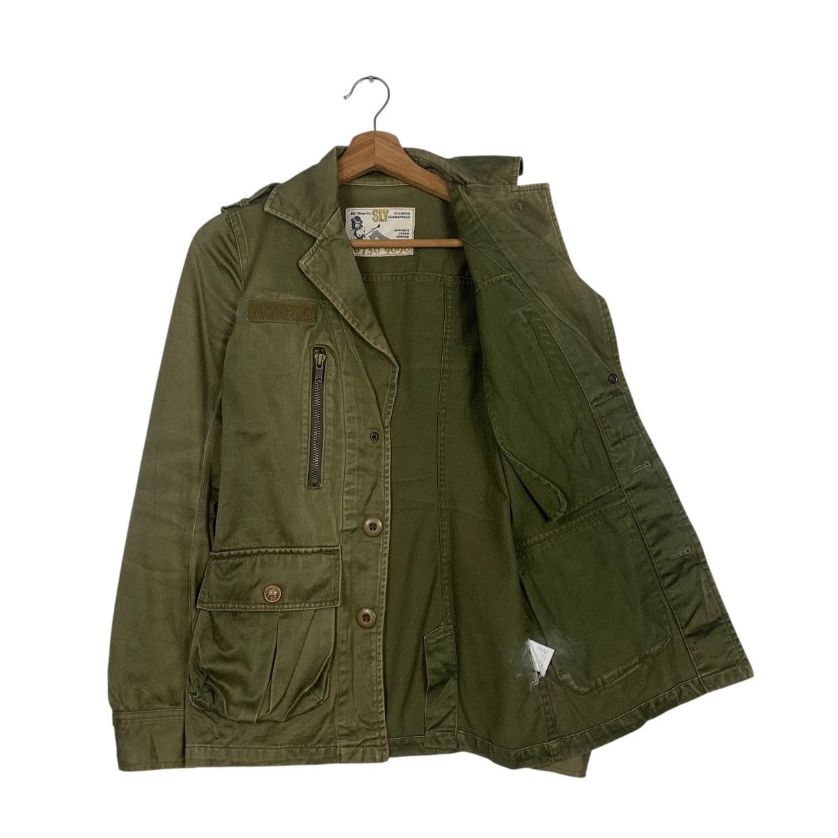 If Six Was Nine SLY Military Olive Green Chore Jacket #1806-C16 Size XXS / US 00 / IT 34 - 9 Thumbnail