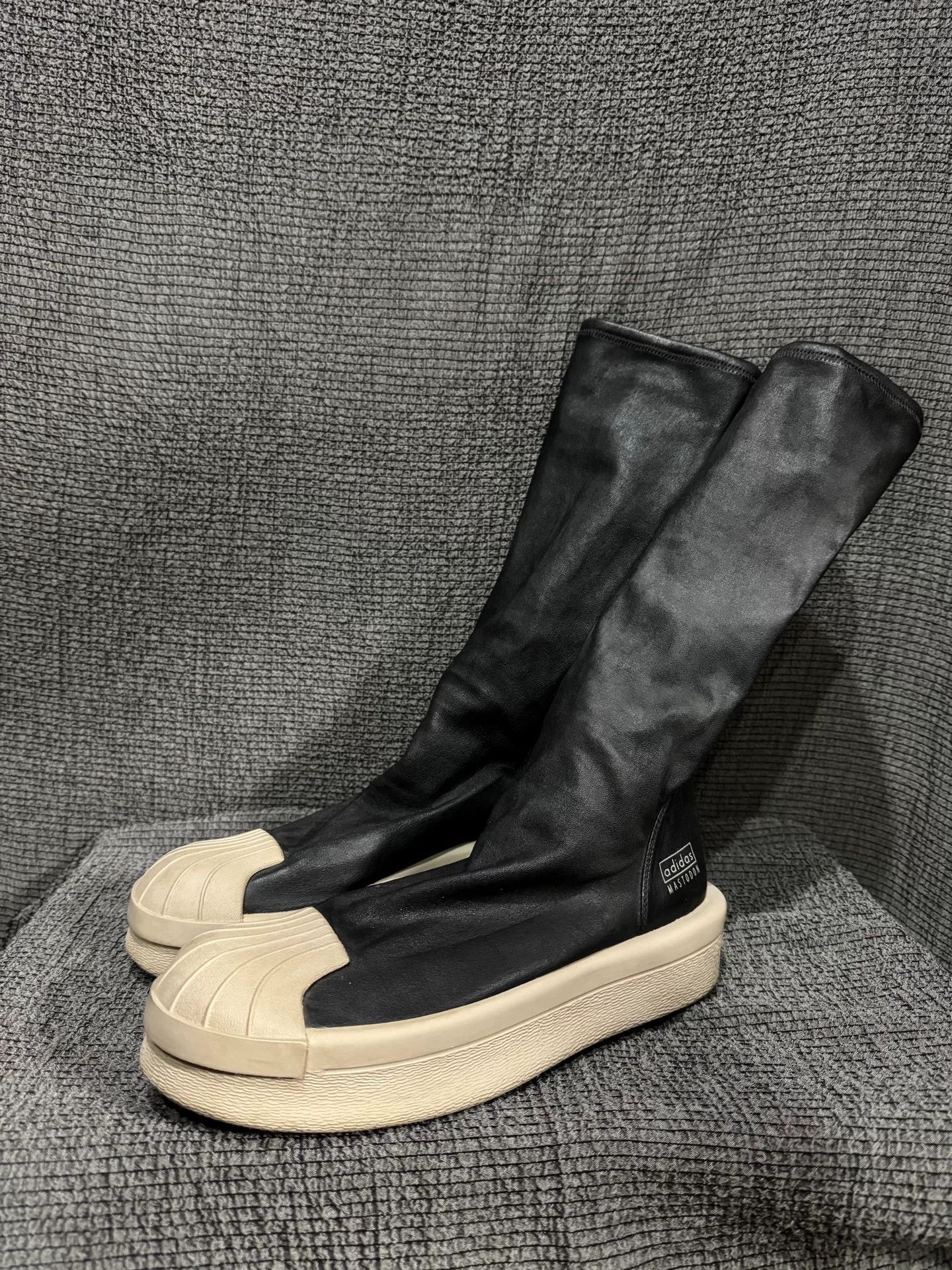 Rick Owens Rick Owens x Adidas High-Top Shell-Toe Boots Size US 7 / EU 40 - 1 Thumbnail