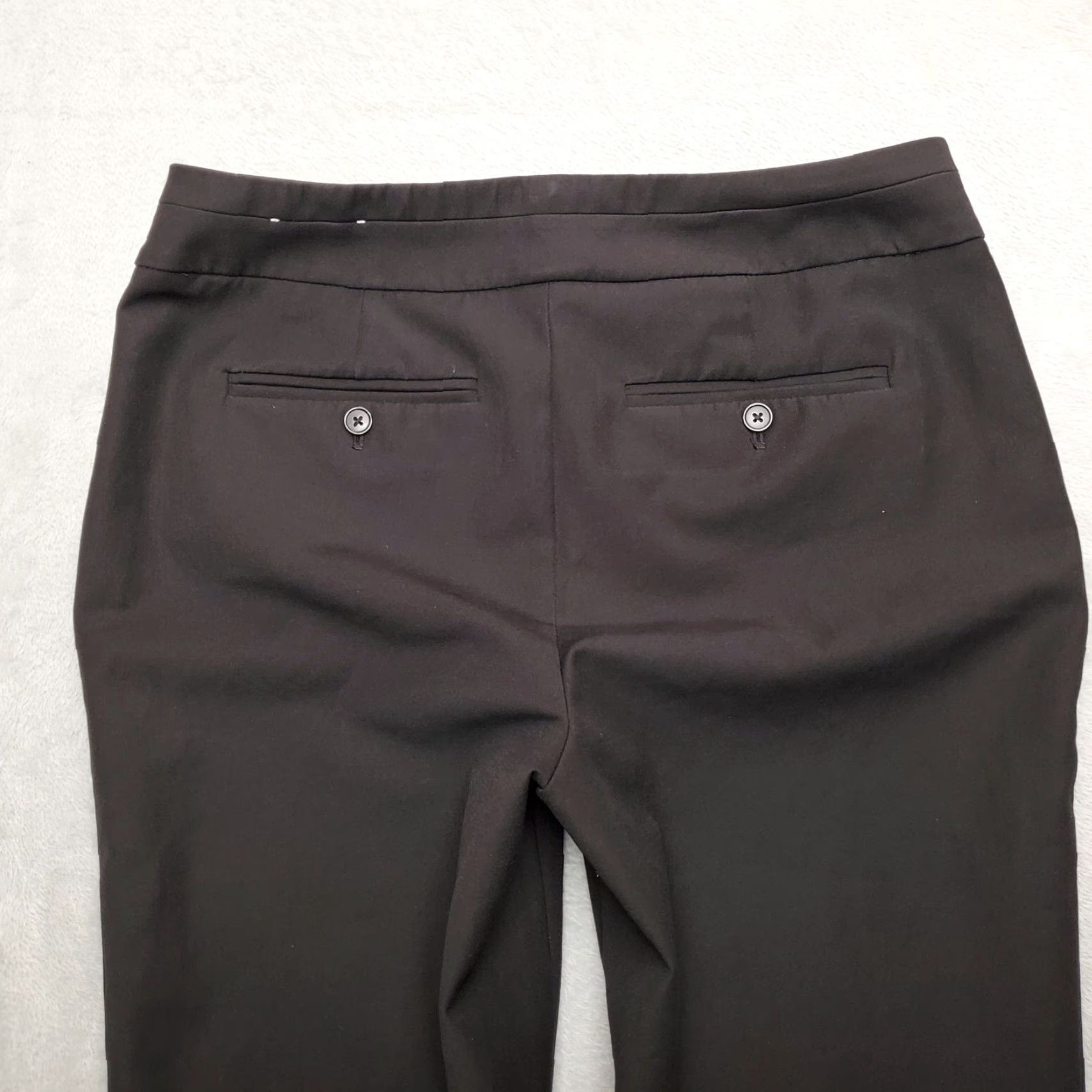 Vintage Chicos Pants Womens size 8 Black Dress Smart Casual Stretch Blend Pants Regular Inseam 27 in Pockets Size 30" / US 8 / IT 44 - 6 Thumbnail
