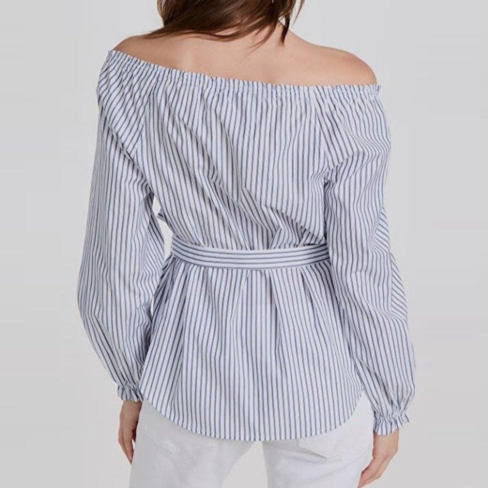 Rag & Bone NWT New $250 Rag & Bone Sierra Stripe Belted Cotton Blouse Size M / US 6-8 / IT 42-44 - 2 Thumbnail
