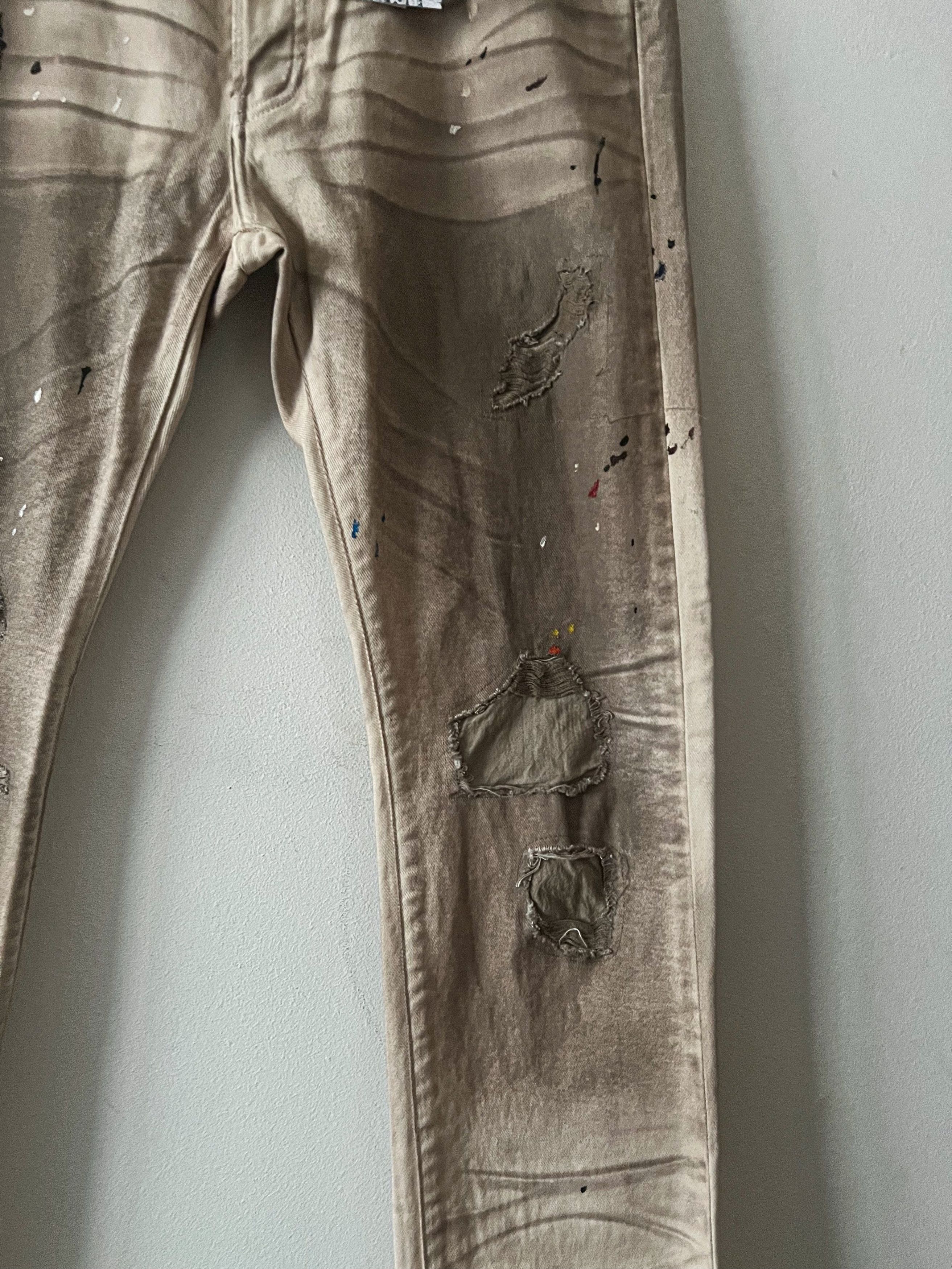 Gallery Dept. Hollywood BLV 5001 Paint-Splattered Distressed Jeans Size US 32 / EU 48 - 8 Thumbnail