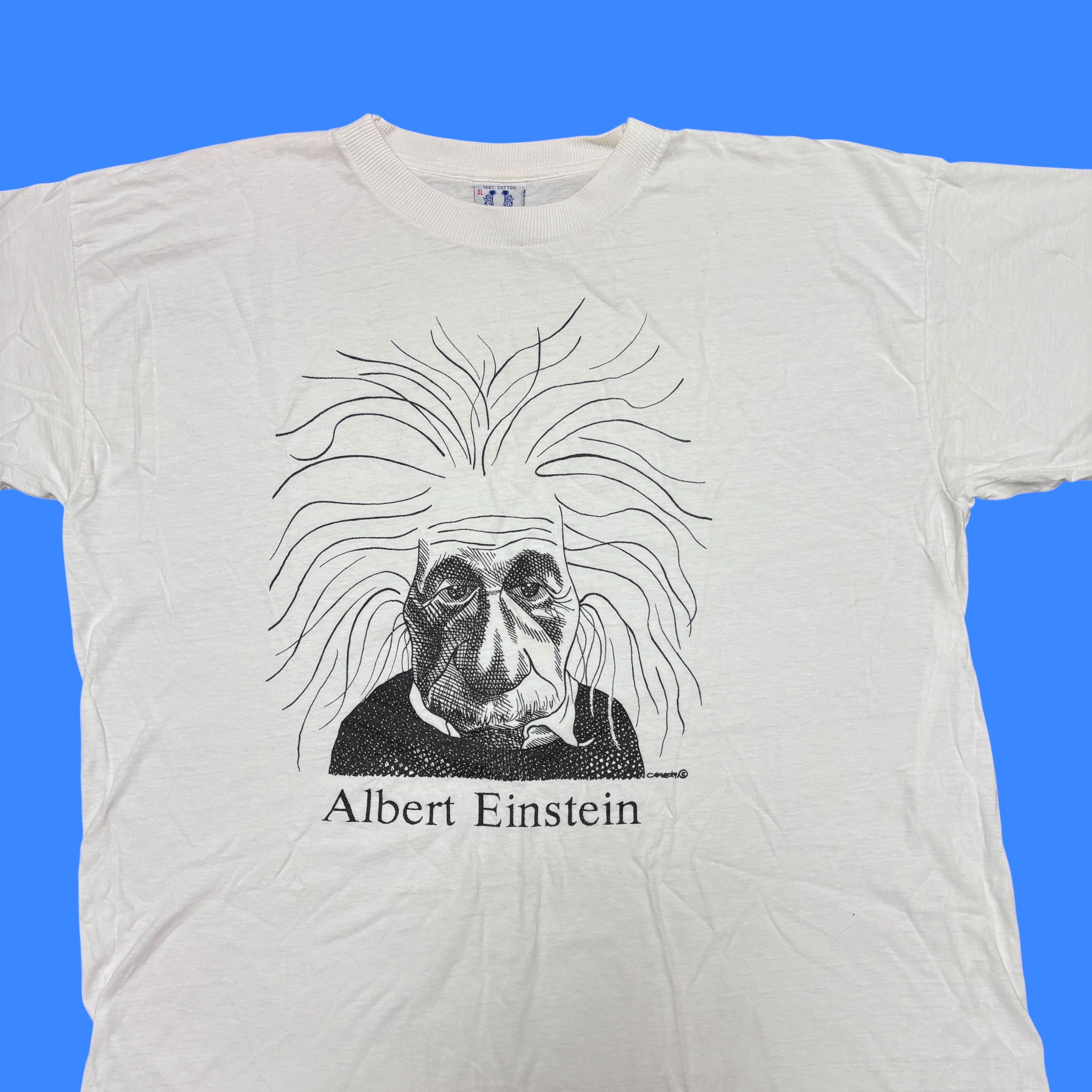 Band Tees Vintage Albert Einstein Shirt 90s Science Art Tee Size US XL / EU 56 / 4 - 2 Thumbnail