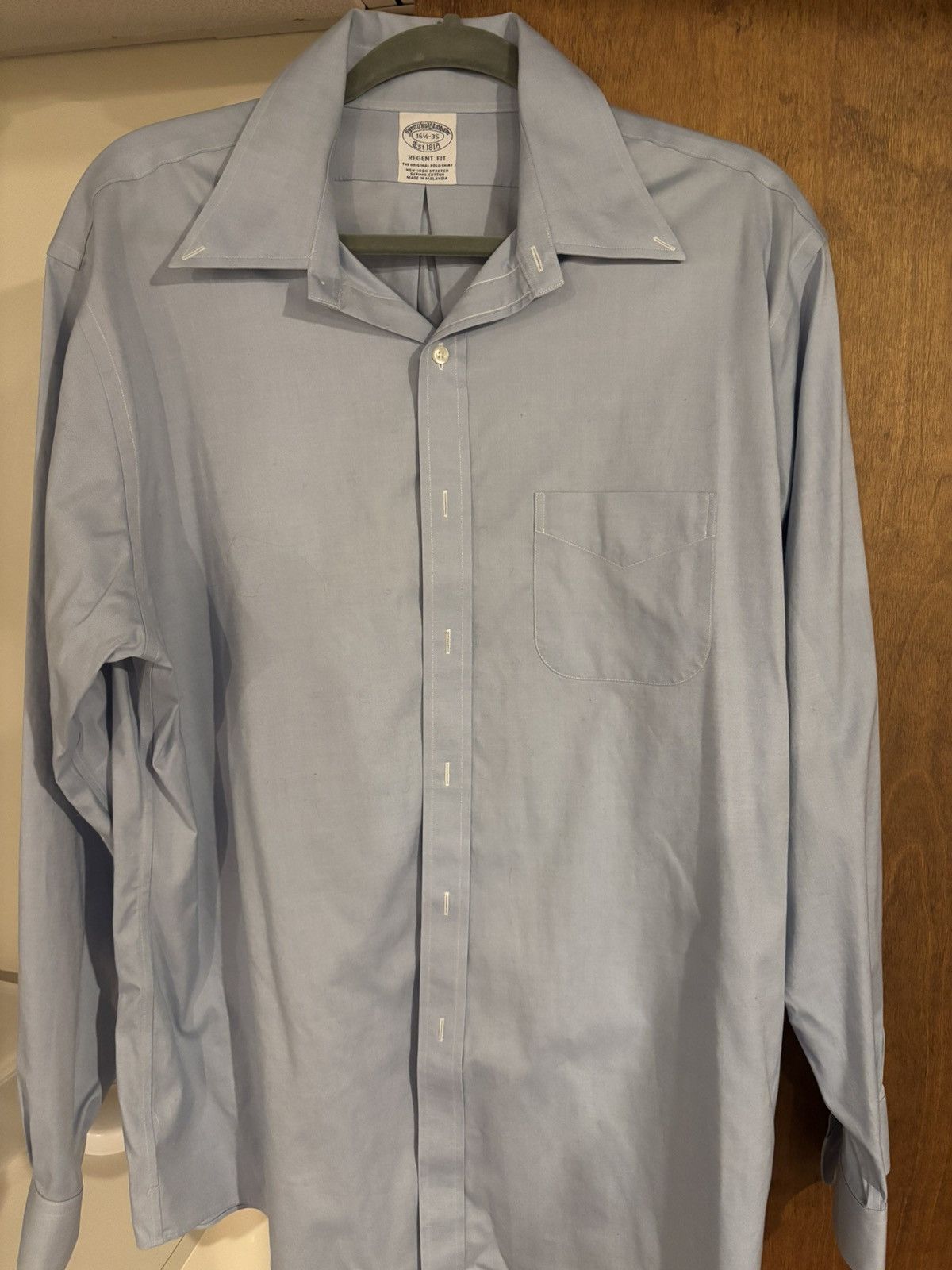 Brooks Brothers Brooks Brothers Regent Fit Light Blue Shirt Size US L / EU 52-54 / 3 - 1 Thumbnail