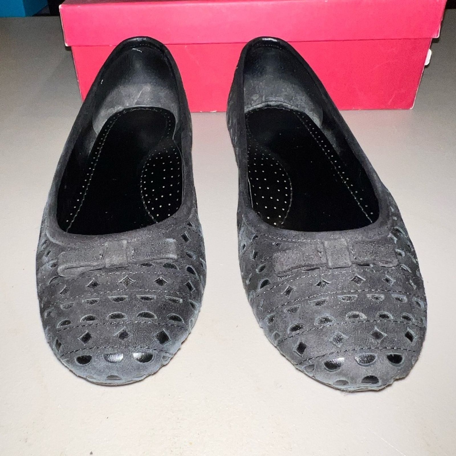 VANELI Vaneli Suede Black Ballet Flats Shoes size 8 Size US 8 / IT 38 - 4 Thumbnail