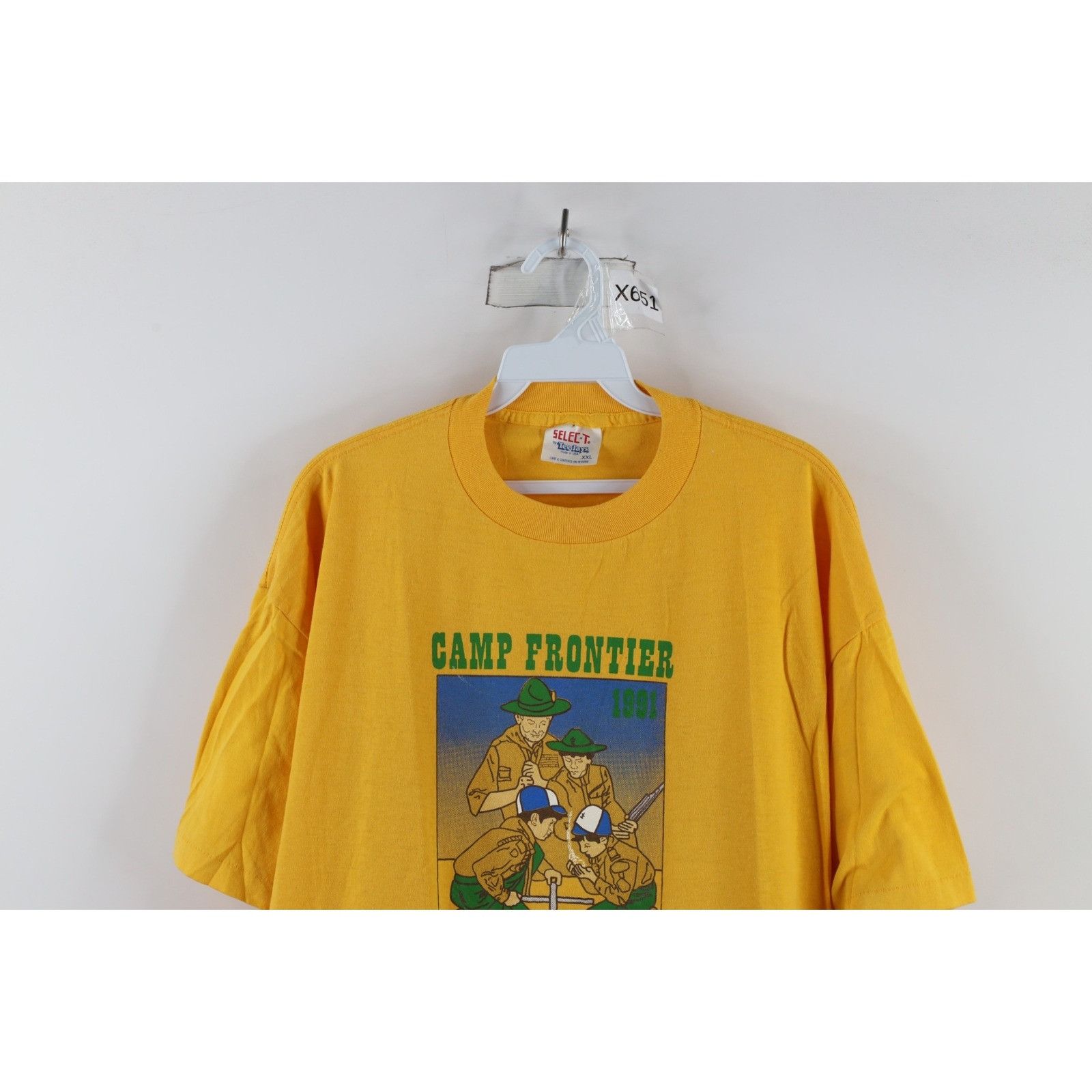 Vintage Vintage 90s Boy Scouts of America Camp Frontier T-Shirt Size US XXL / EU 58 / 5 - 2 Thumbnail