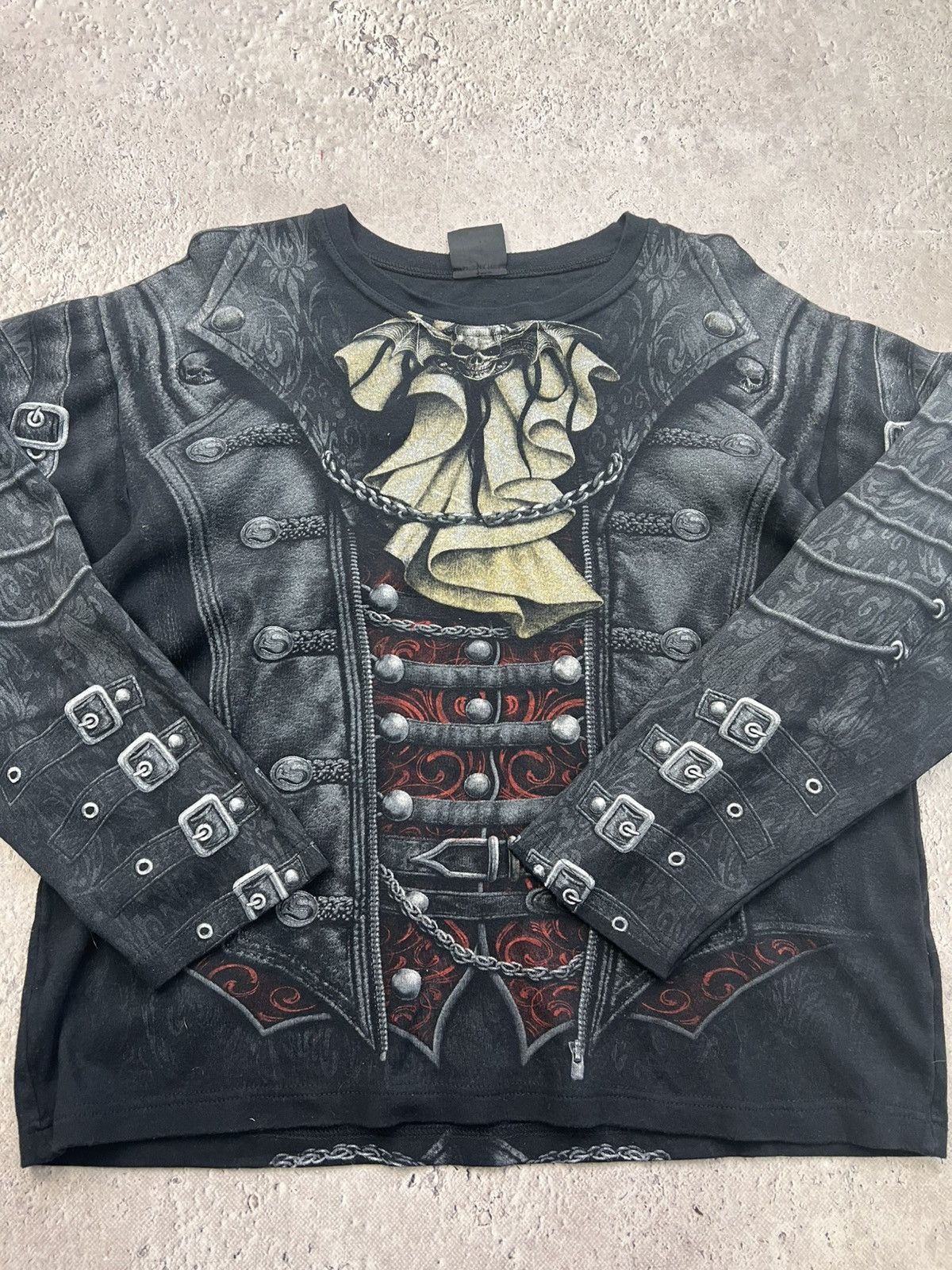 If Six Was Nine × Le Grande Bleu (L.G.B.) × Vintage VINTAGE SKULL GRUNDE legrandebleu STYLE TEE LONGSLEEVE Size US M / EU 48-50 / 2 - 6 Thumbnail