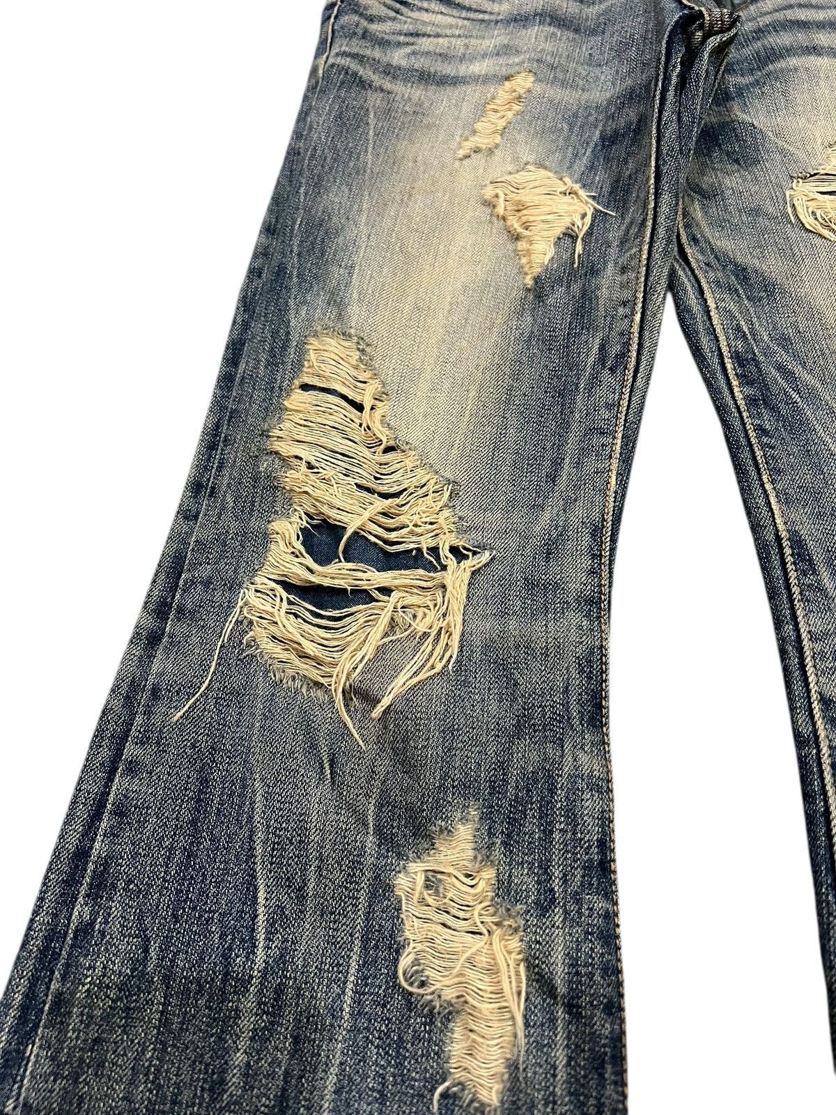 Japanese Brand 💥Flare💥G.O.A Distressed Mud Wash Like Tornado Mart Jean Size US 28 / EU 44 - 3 Thumbnail