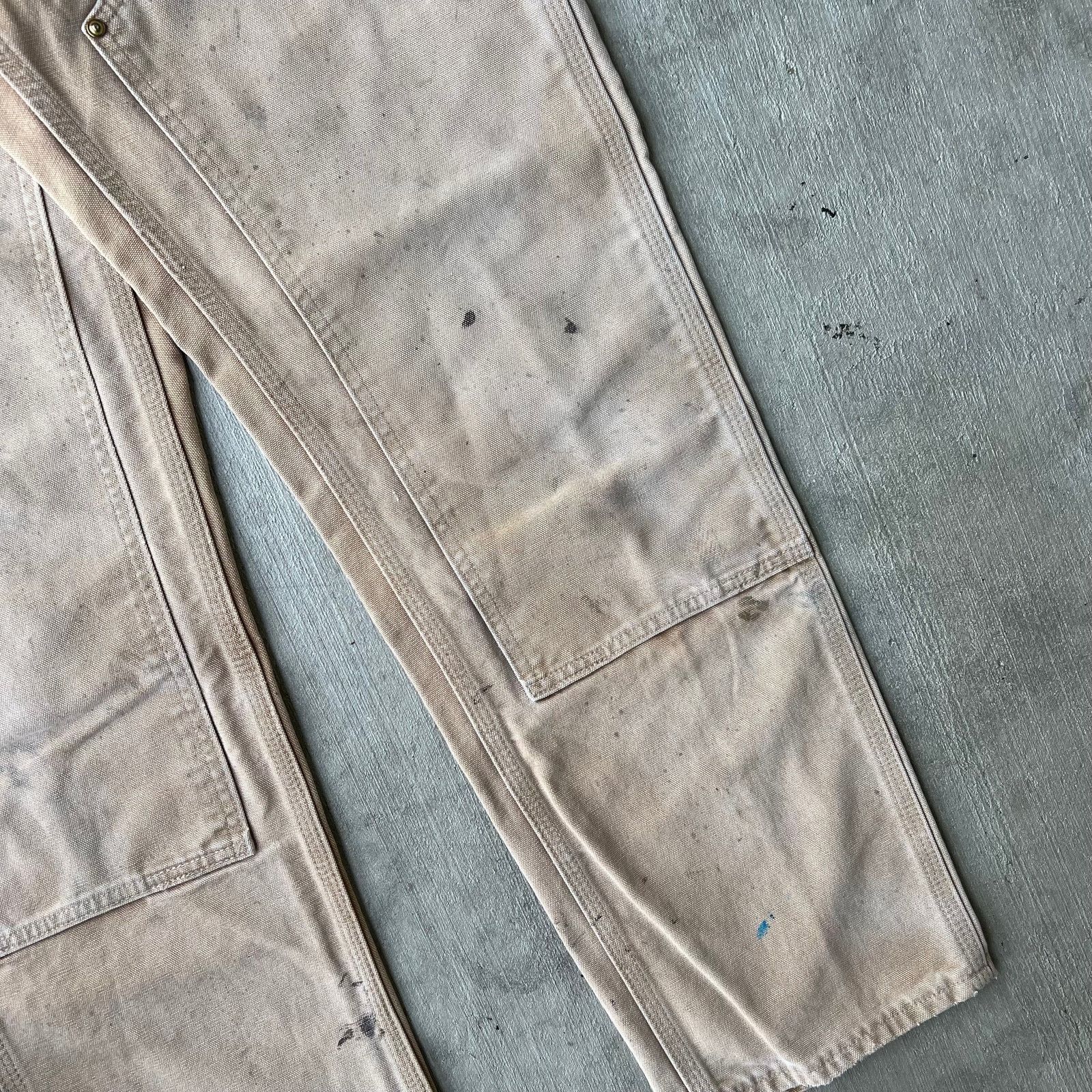 Carhartt × Vintage Carhartt faded brown double knee work wear carpenter pants Size US 29 - 9 Thumbnail