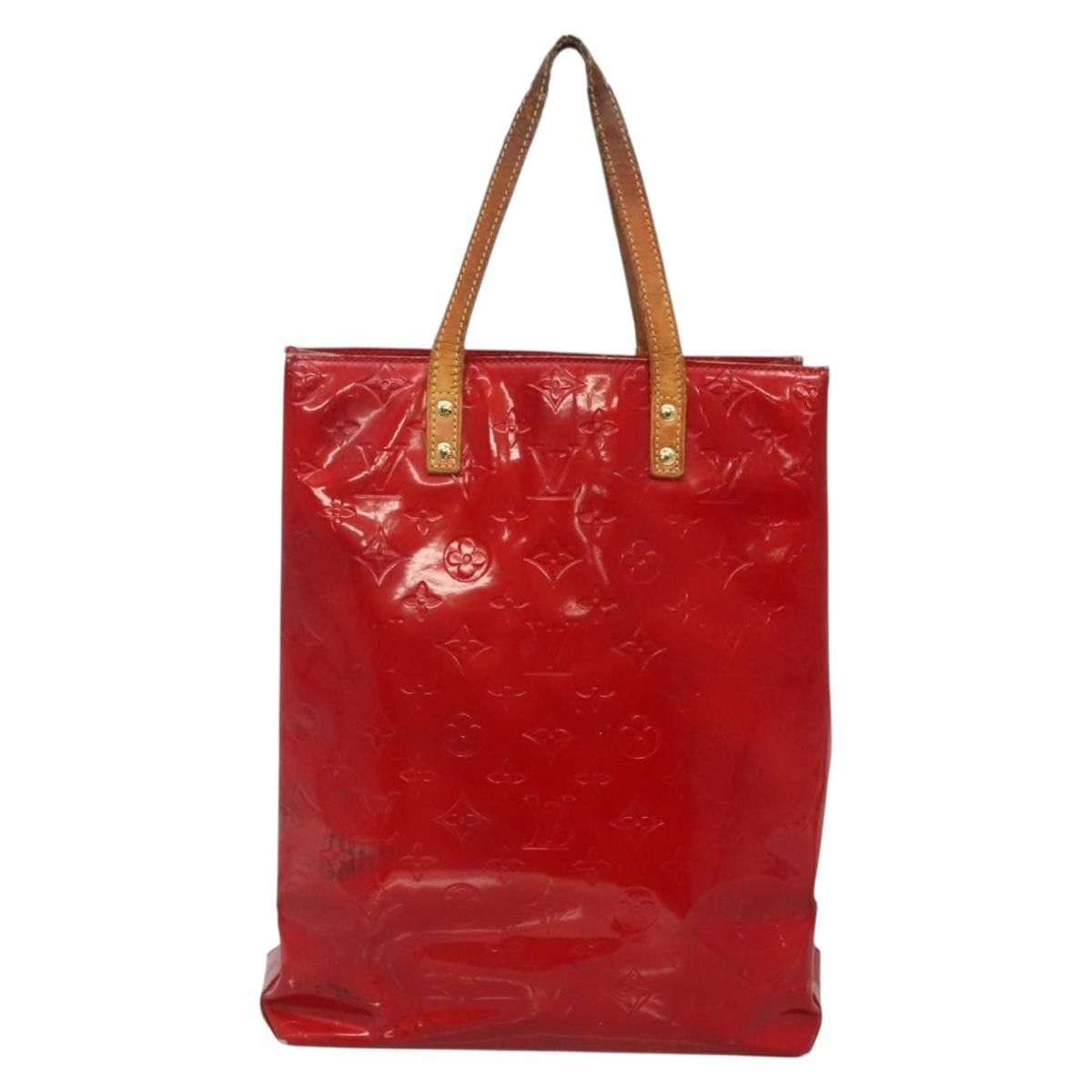 Louis Vuitton LOUIS VUITTON Monogram Vernis Reade MM Hand Bag Red Rouge Size ONE SIZE - 2 Thumbnail