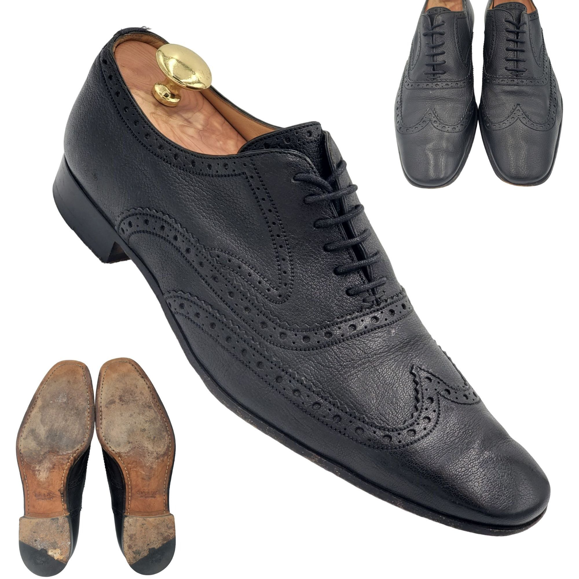 Bally Vintage Bally Switzerland Dress Shoes Men 9.5 Black Leather Size US 9.5 / EU 42-43 - 12 Thumbnail
