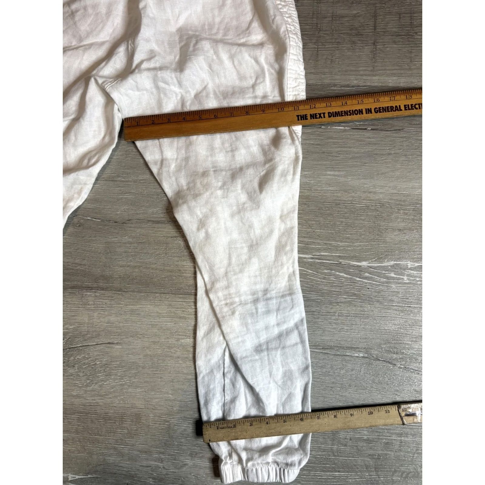 Athleta Athleta Cabo Linen Jogger Pants Womens 6 White Size 28" / US 6 / IT 42 - 7 Thumbnail