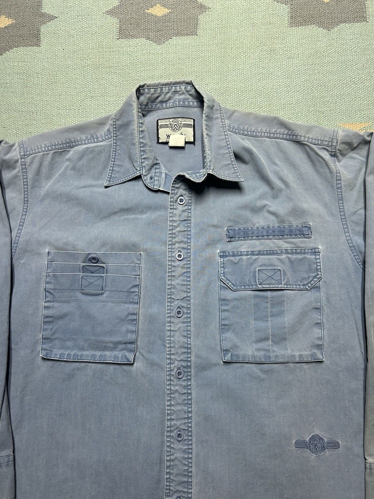 Vintage Wrangler button shirt safari outdoor hiking fishin cotton XL Size US XL / EU 56 / 4 - 4 Thumbnail