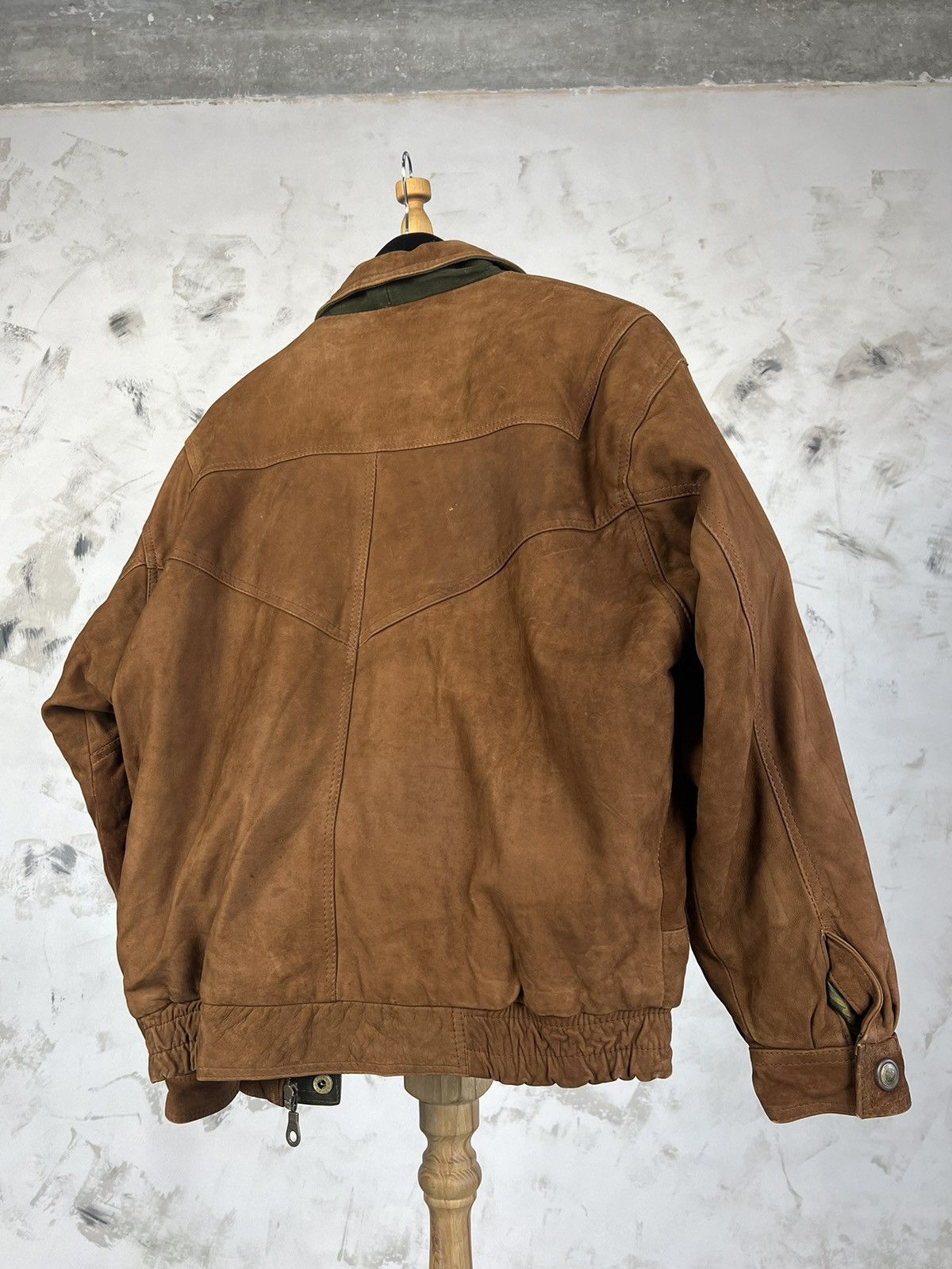 Leather Vintage Leather Bomber Jacket Size S - M Size US S / EU 44-46 / 1 - 6 Thumbnail