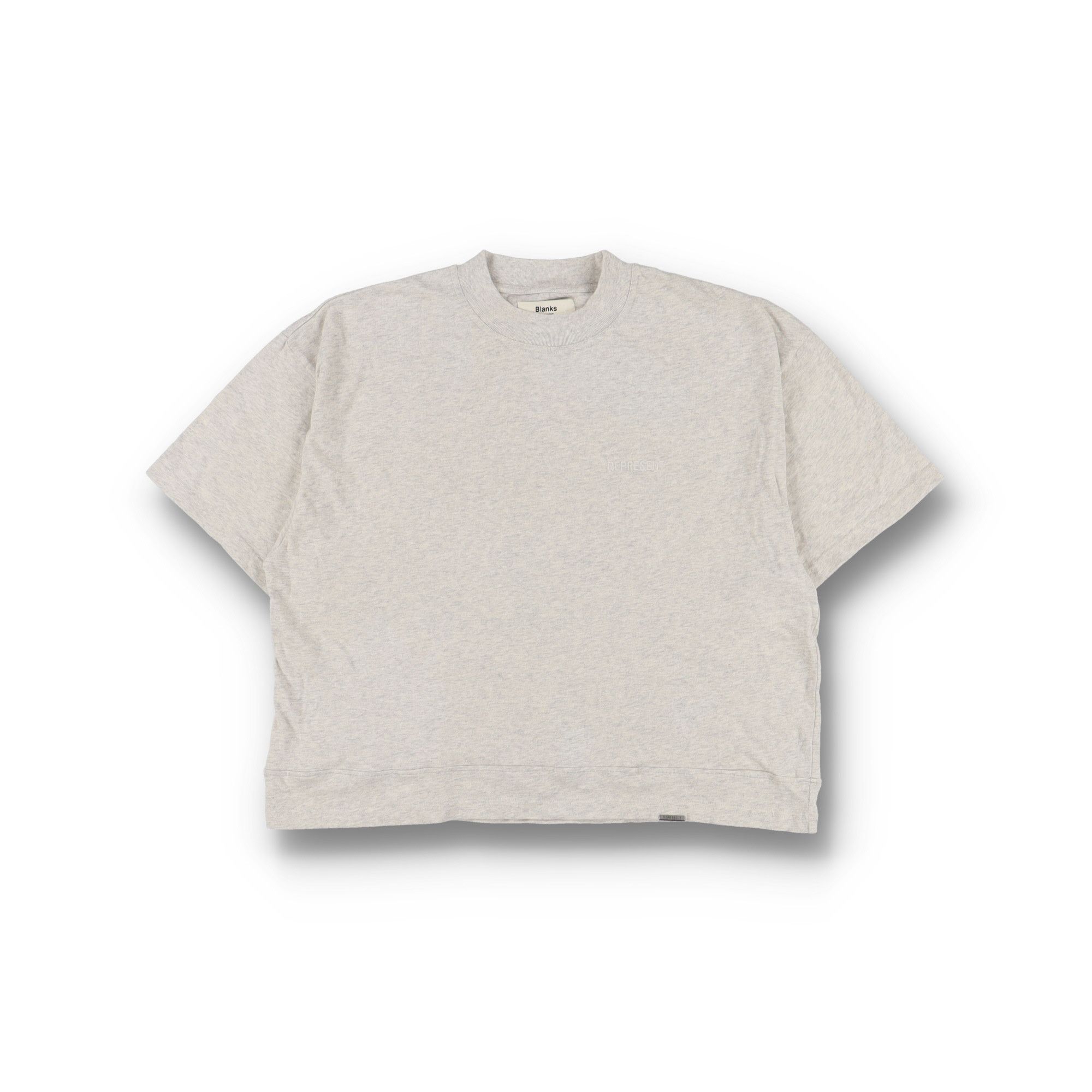Represent Clo. Grey Cream Marl Embroidered Logo Boxy T-Shirt Size US L / EU 52-54 / 3 - 1 Thumbnail