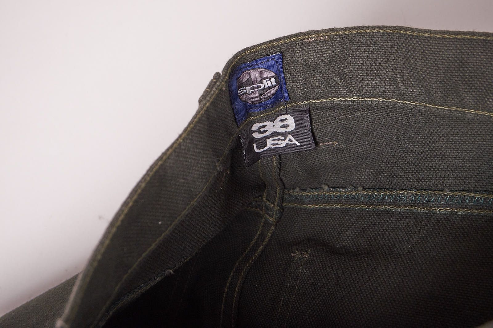 Split 1990s Deadstock Green Baggy Split Skateboarding Pants Size US 38 / EU 54 - 9 Thumbnail